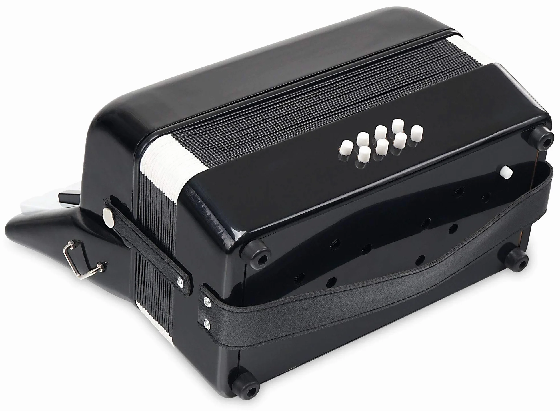 Classic Cantabile Secondo Junior Fisarmonica 8-Bass (22 tasti diatonici, 8 bassi, incl. tracolla e custodia) nera