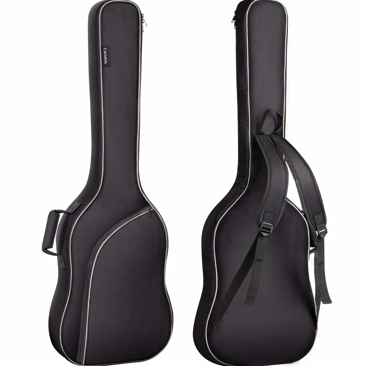 CAHAYA Borsa per Basso Elettrico Elettrico: Custodia per Basso con Imbottitura di 8mm Borse per Basso di 43 Pollici con Ampia Tasca Frontale per Spartiti o Libri Musicali Nero