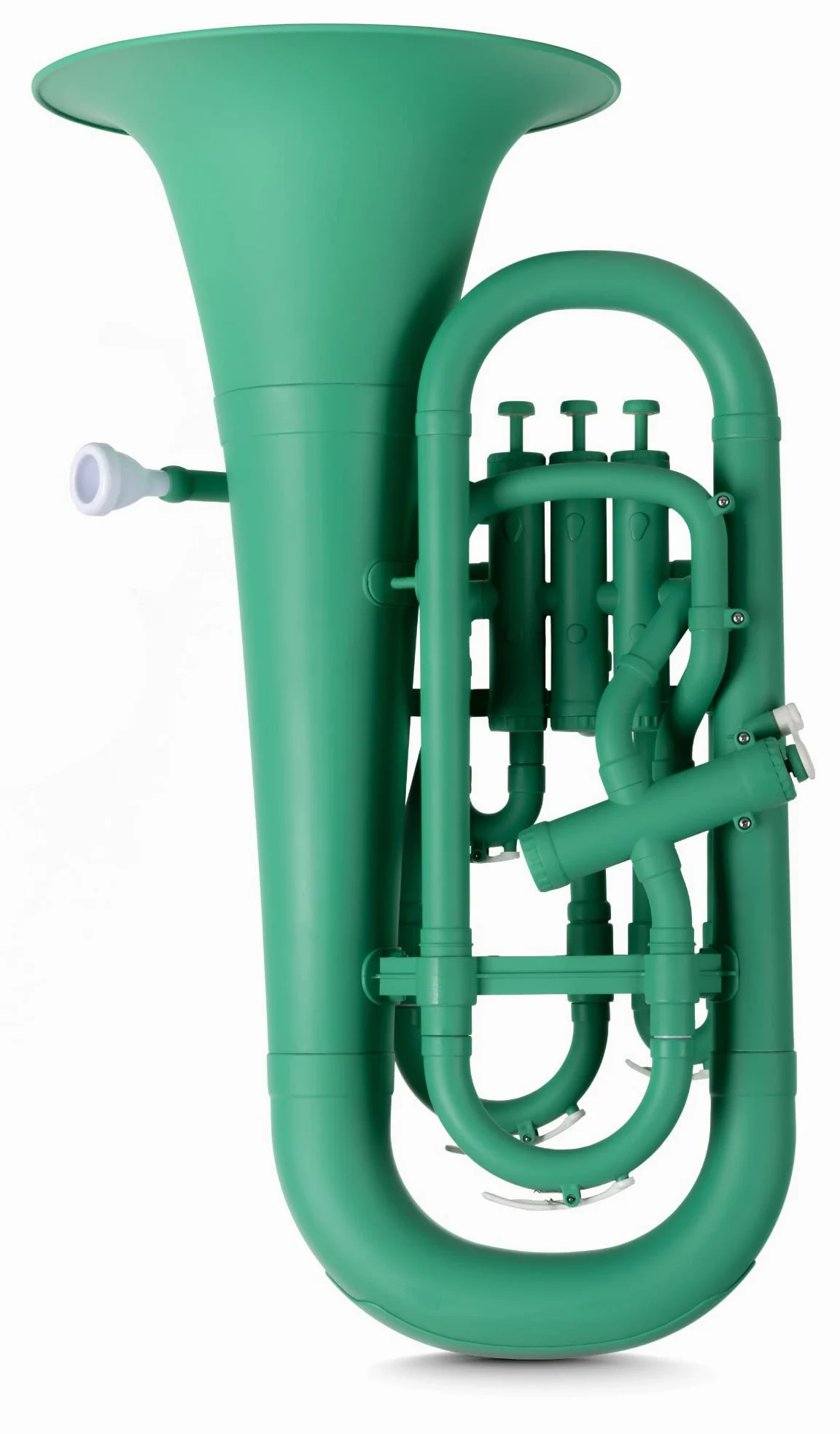 Classic Cantabile MardiBrass Euphonium Bb in plastica - 4 pistoni in alluminio - solo 2,2 kg di peso - con bocchino e custodia imbottita - verde opaco