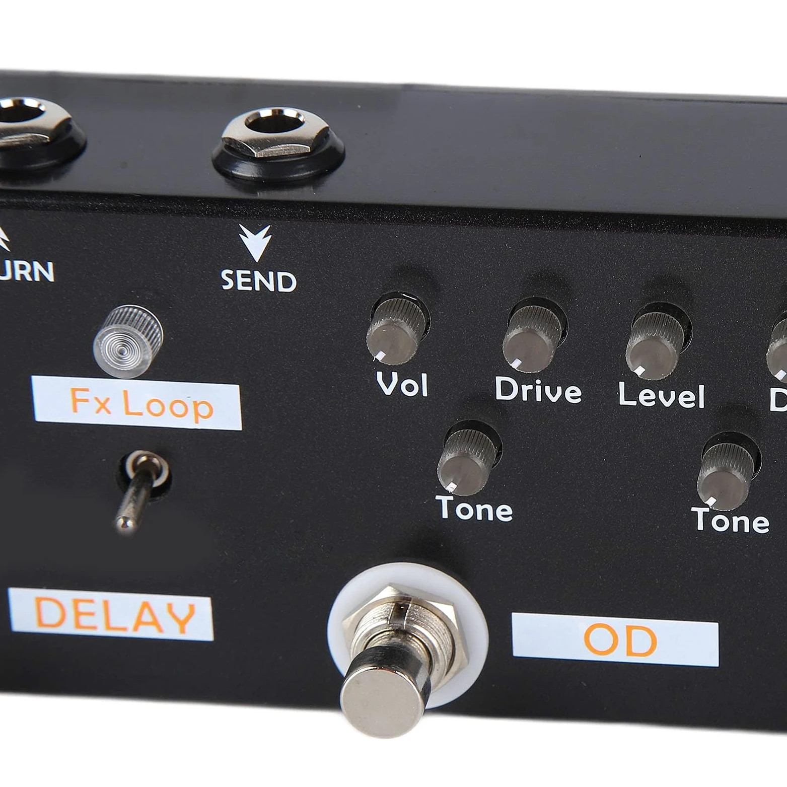Pedale Multieffetto per Chitarra Overdrive Delay Reverb Distortion Fx LOOP Pedale per Chitarra con Regolazione della Manopola