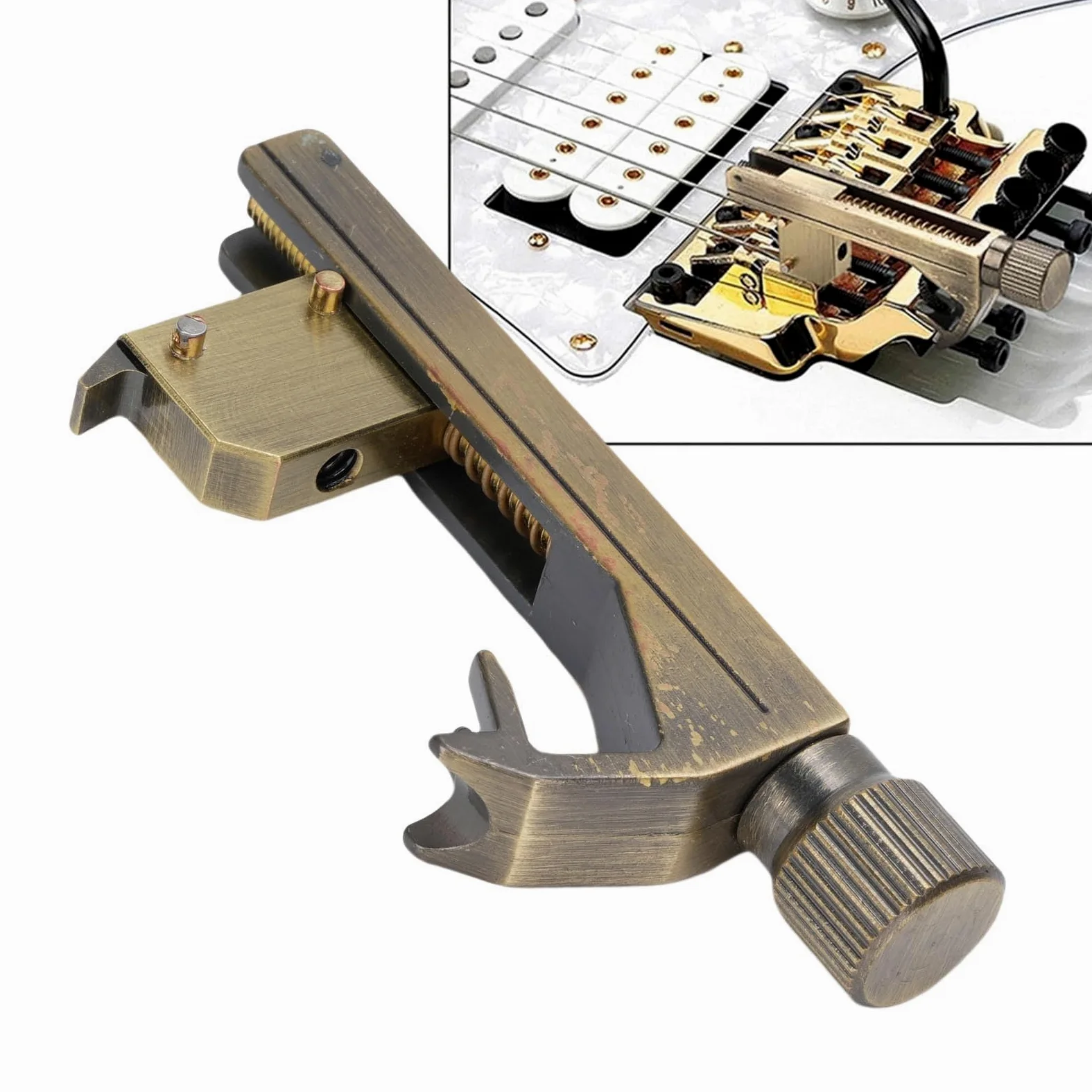 Regolatore di Intonazione Chitarra Elettrica Strumento di Correzione Ottave in Acciaio Inox Chitarra Tremolo a Ponte