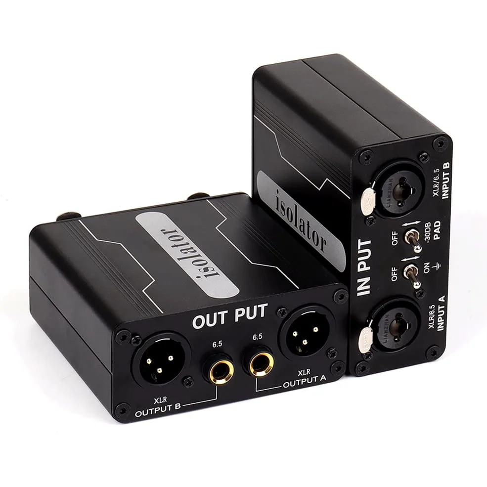 1 Pezzo GX200 Isolatore Audio Mixer XLR A Doppio Canale 6.5 Isolatore Audio Corrente Suono Mixer Rumore Microfono Filtro Terra Comune, 500371556