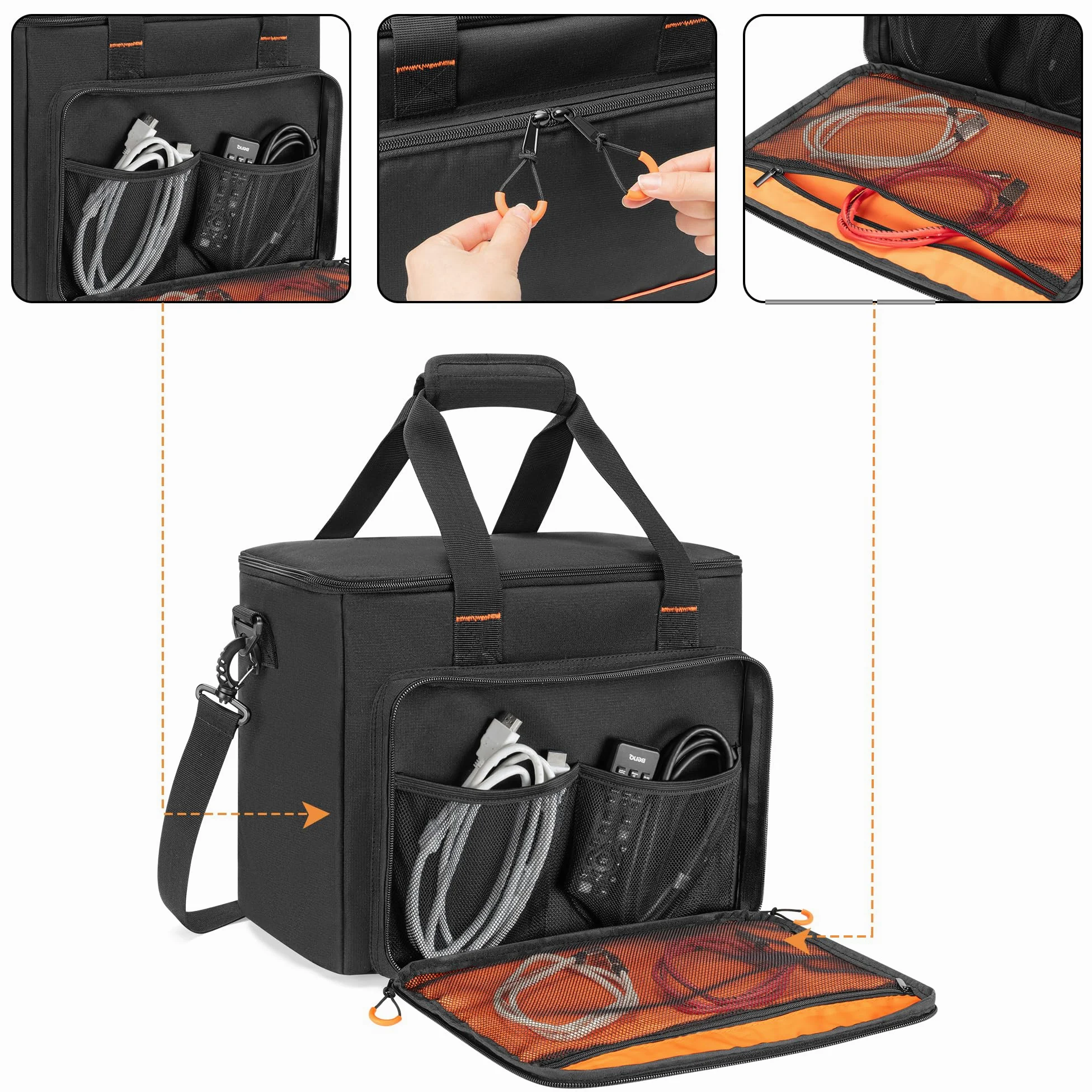 PGmoon Custodia per Microfono Wireless a 9 Slot, Borsa per Microfono da Viaggio Custodia per Microfono per Sistema Microfonico Portatile per Canto, Karaoke, Feste (Design Brevettato)