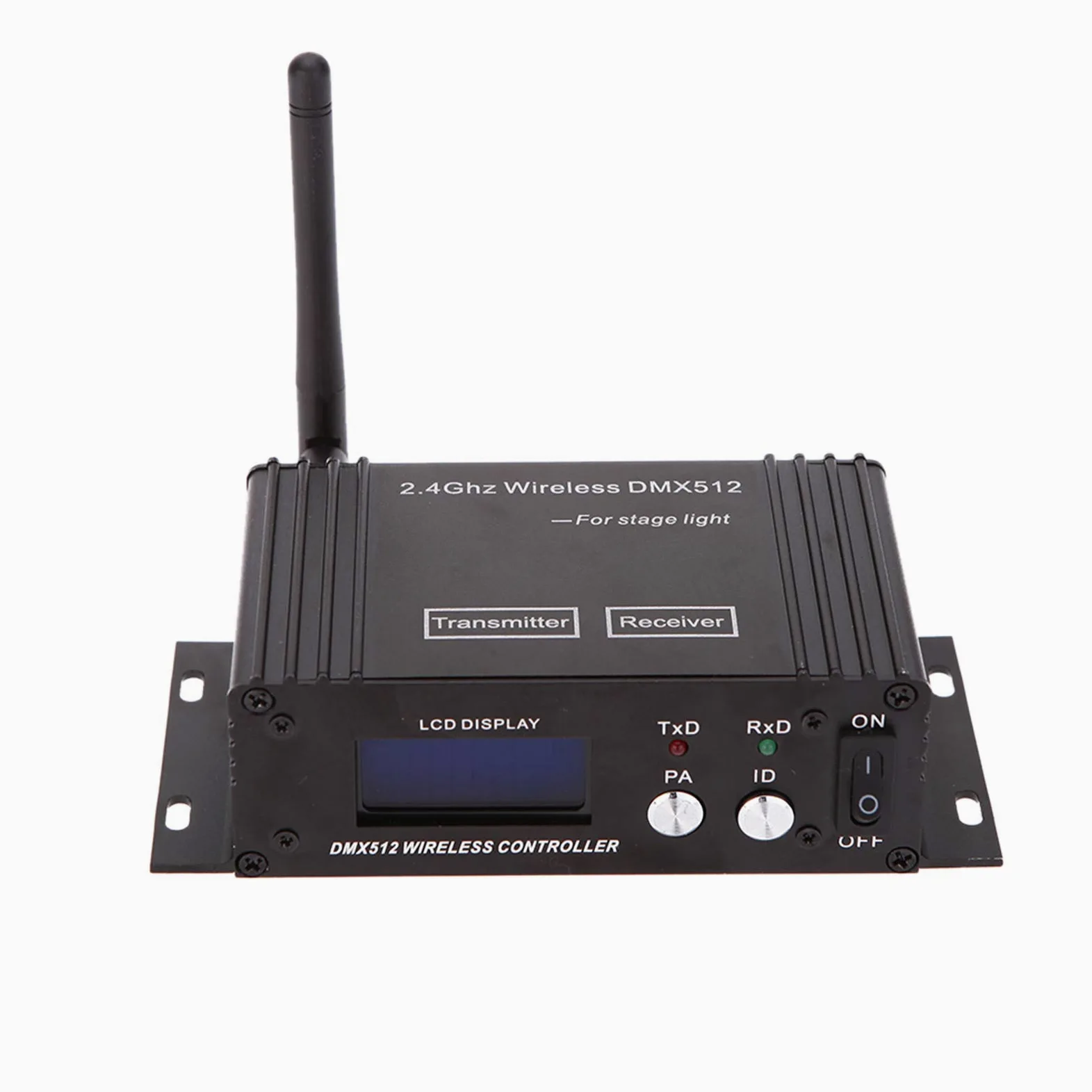 HUIOP Trasmettitore Senza Fili,2.4 G Wireless 512 Controller trasmettitore Ricevitore Display LCD Potenza ripetitore Regolabile Illuminazione Controller