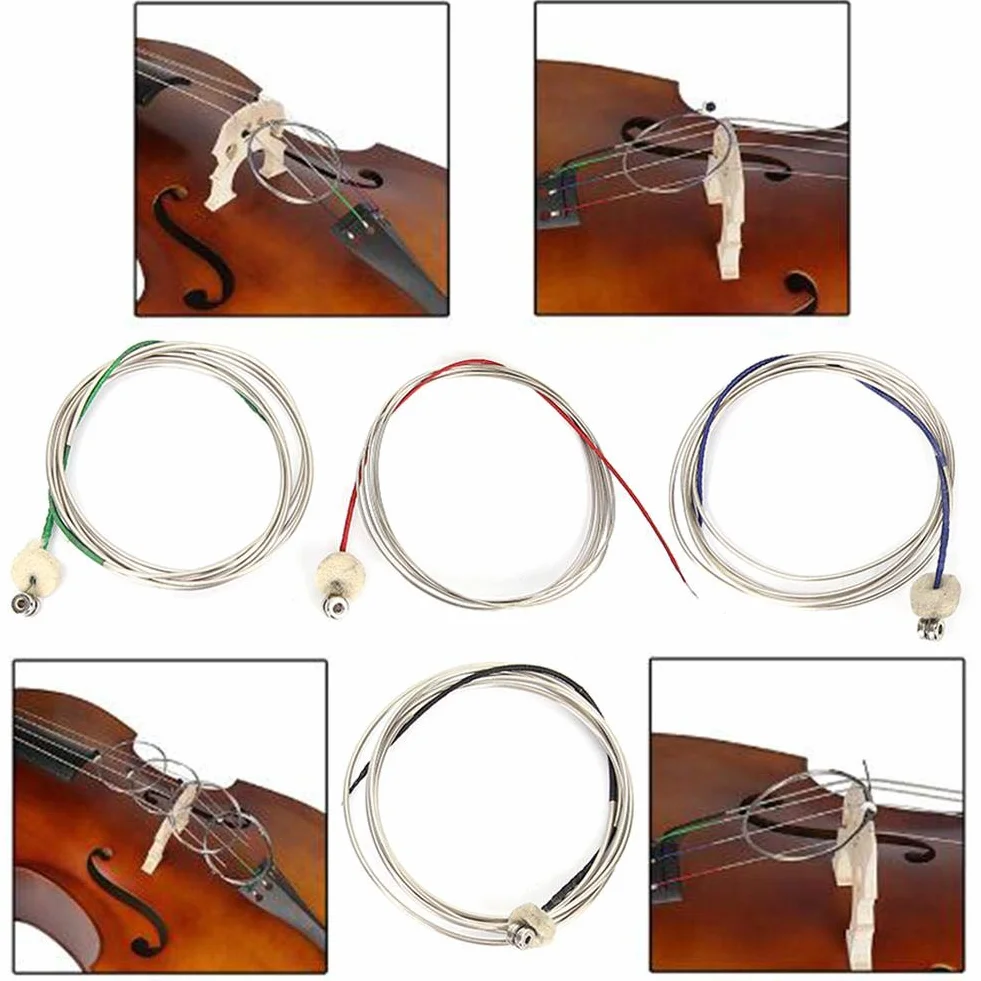 Zetiling Corda per Contrabbasso, Corde per Contrabbasso in Acciaio Accessorio per Strumento Musicale Professionale per Basso