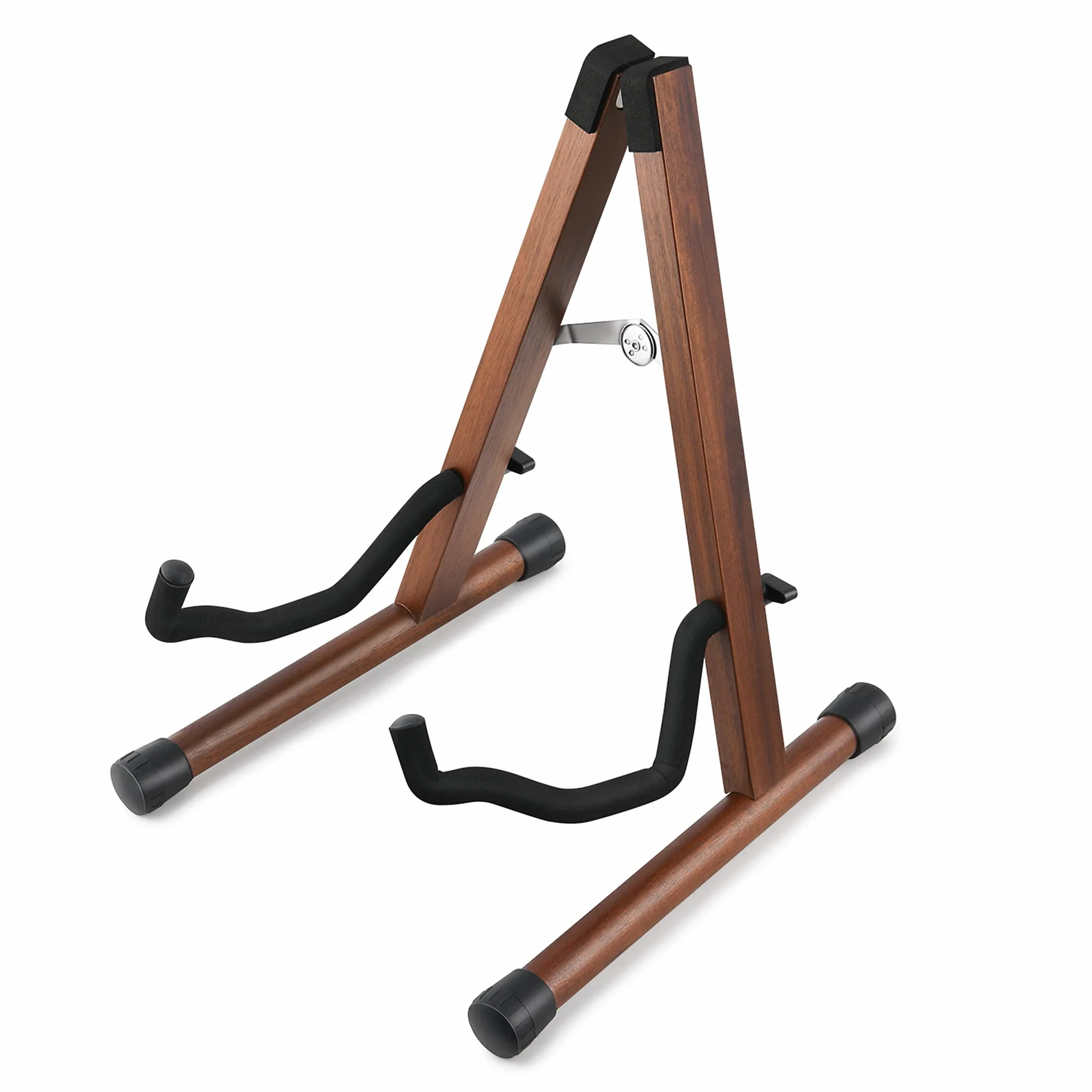 Donner Supporto per chitarra in legno di acacia, Porta Chitarra da Terra Universale Portatile per chitarra acustica, elettrica e classica, mandolino, basso, banjo (DS-3)