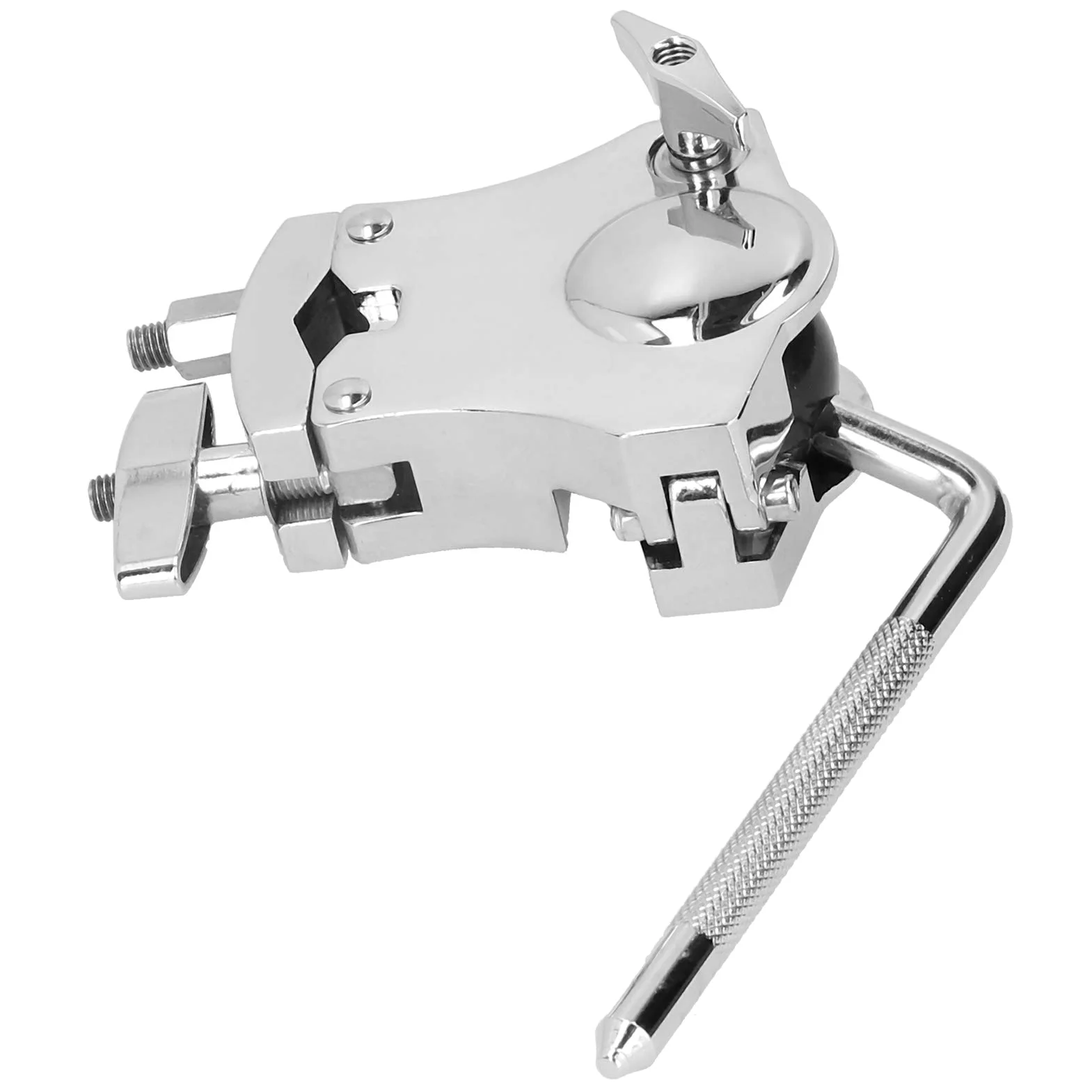 Portabatterie per Tom, Morsetto per Strumenti Musicali, Batteria per Tom, Accessori per Supporto Doppio Tom Argento per Tutti i Tipi di Staffe