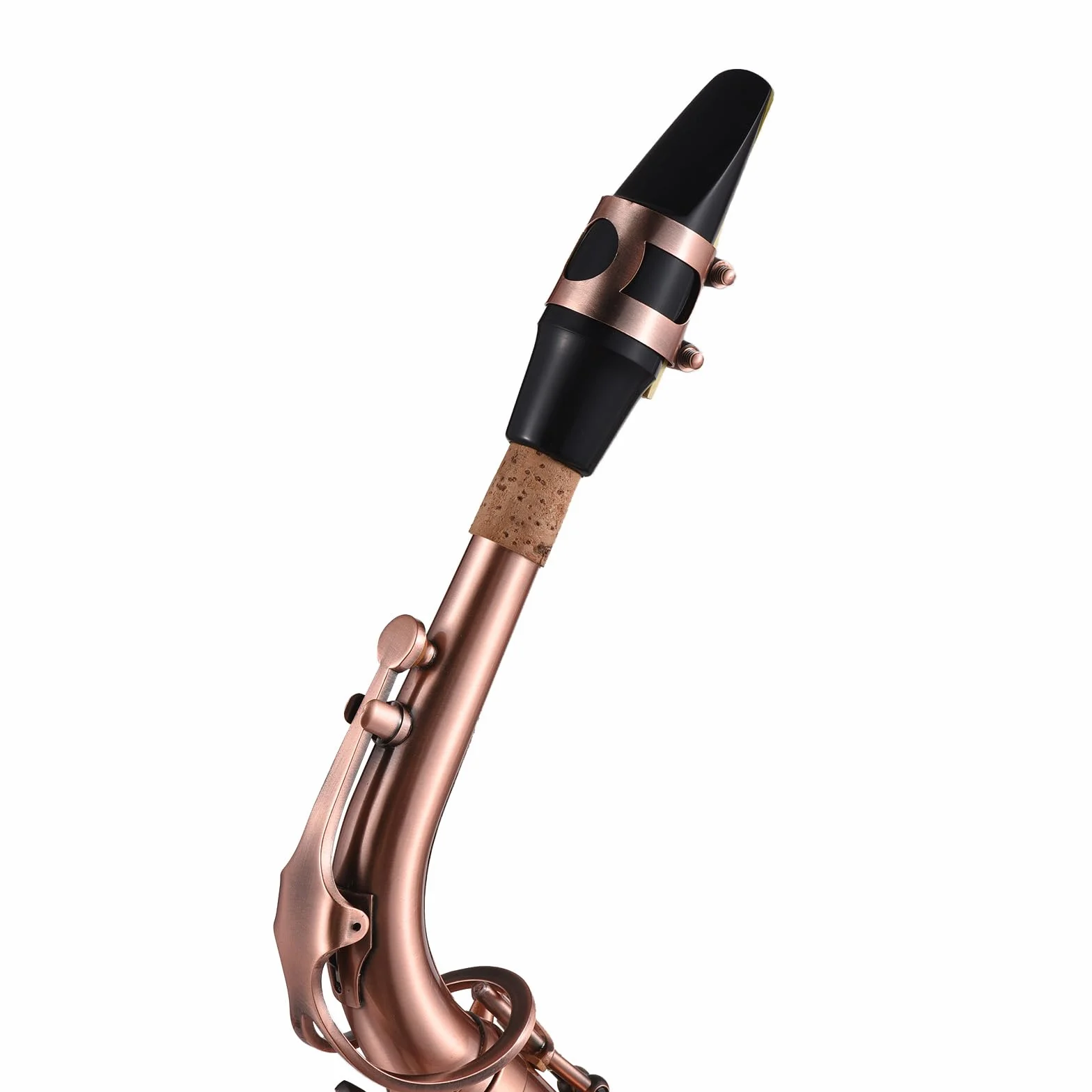 Btuty Sassofono contralto E-flat, bronzo rosso, F #, intarsio chiave in conchiglia di abalone con cuscinetti in pelle resistente all'acqua, fornito con custodia, guanti, panno per la pulizia, cinghie