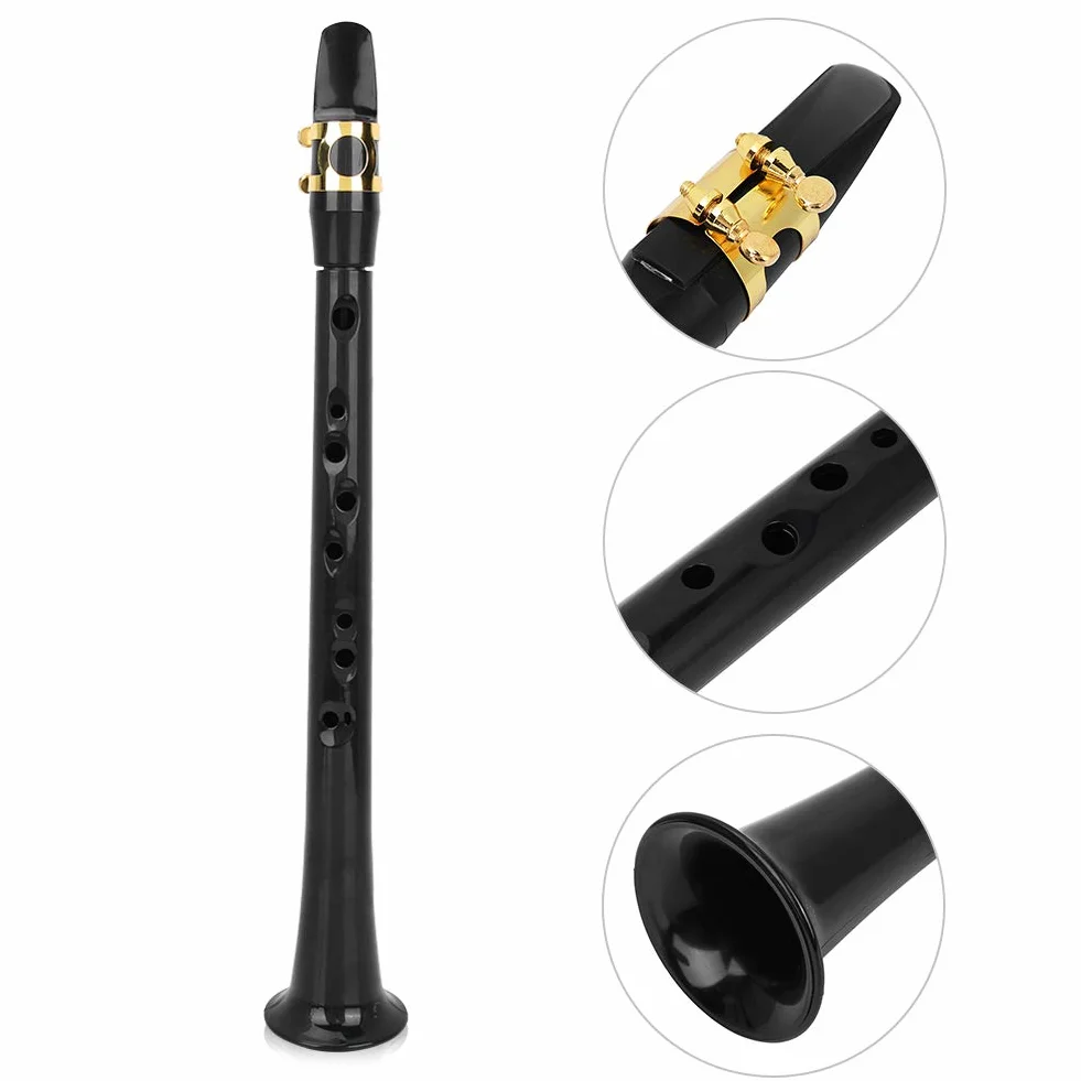 Sax Semplice, Sassofono Portatile Tascabile da Pratica con Borsa per Ance, Mini Sassofono Strumento a Fiato in Sib