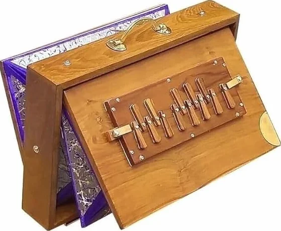 Scatola Shruti da 38,1 cm, in legno di teak, scatola Shruti per yoga, canto surpeti con sintonizzazione 432Hz