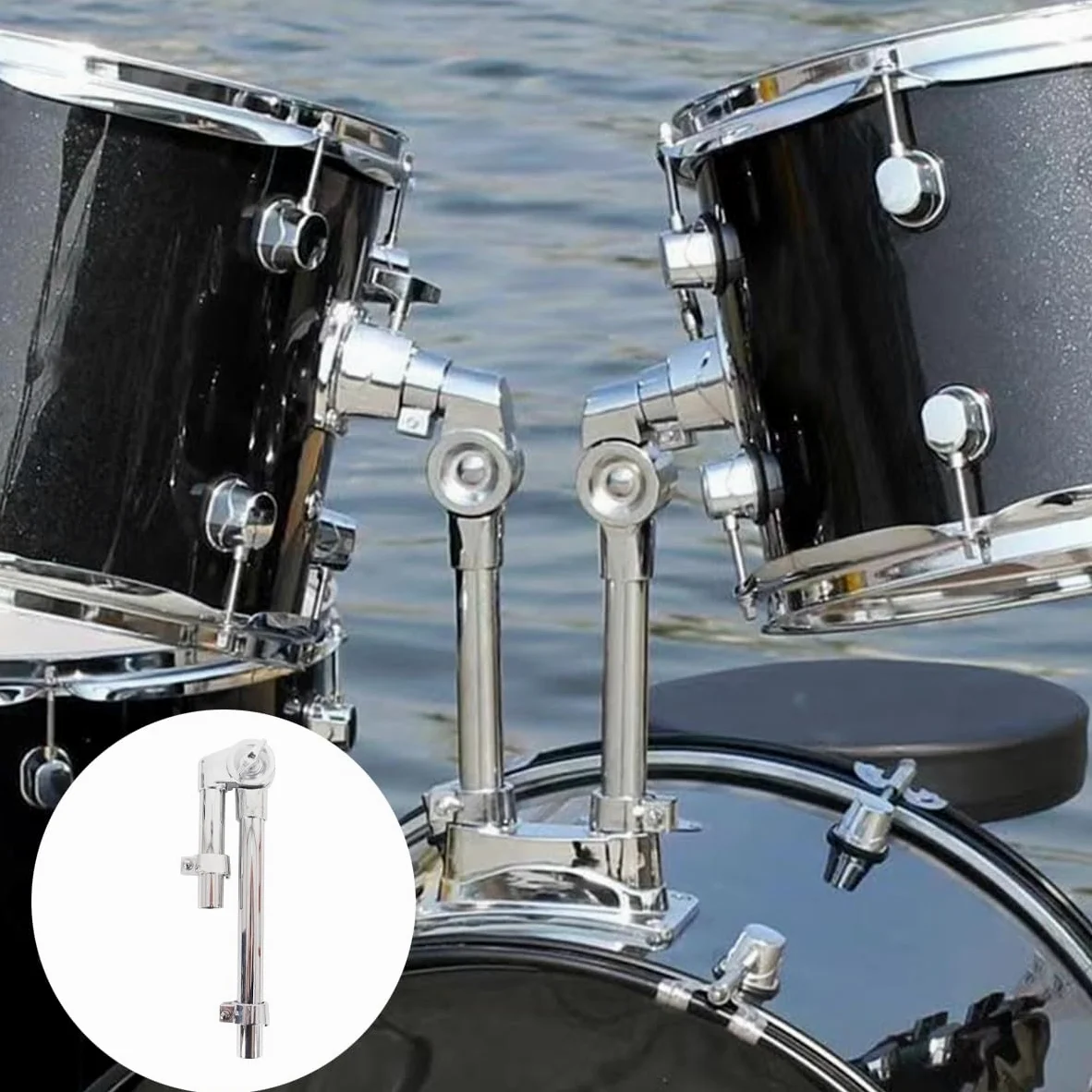 Supporto per supporto tom, supporto universale per supporto tom in metallo per batteria, accessori per batteria, 1 pezzo