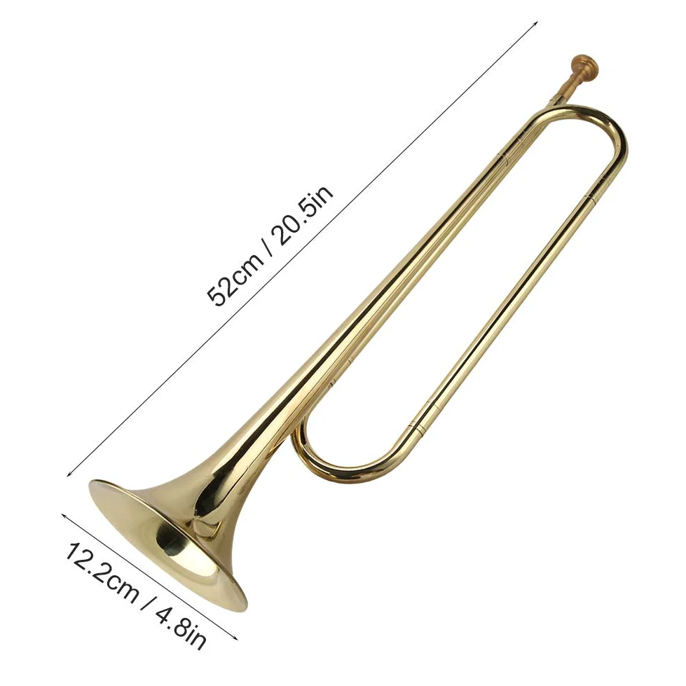 Tromba di cavalleria, pratico strumento musicale per orchestra Tromba in ottone qualificata per banda scolastica per banda scolastica