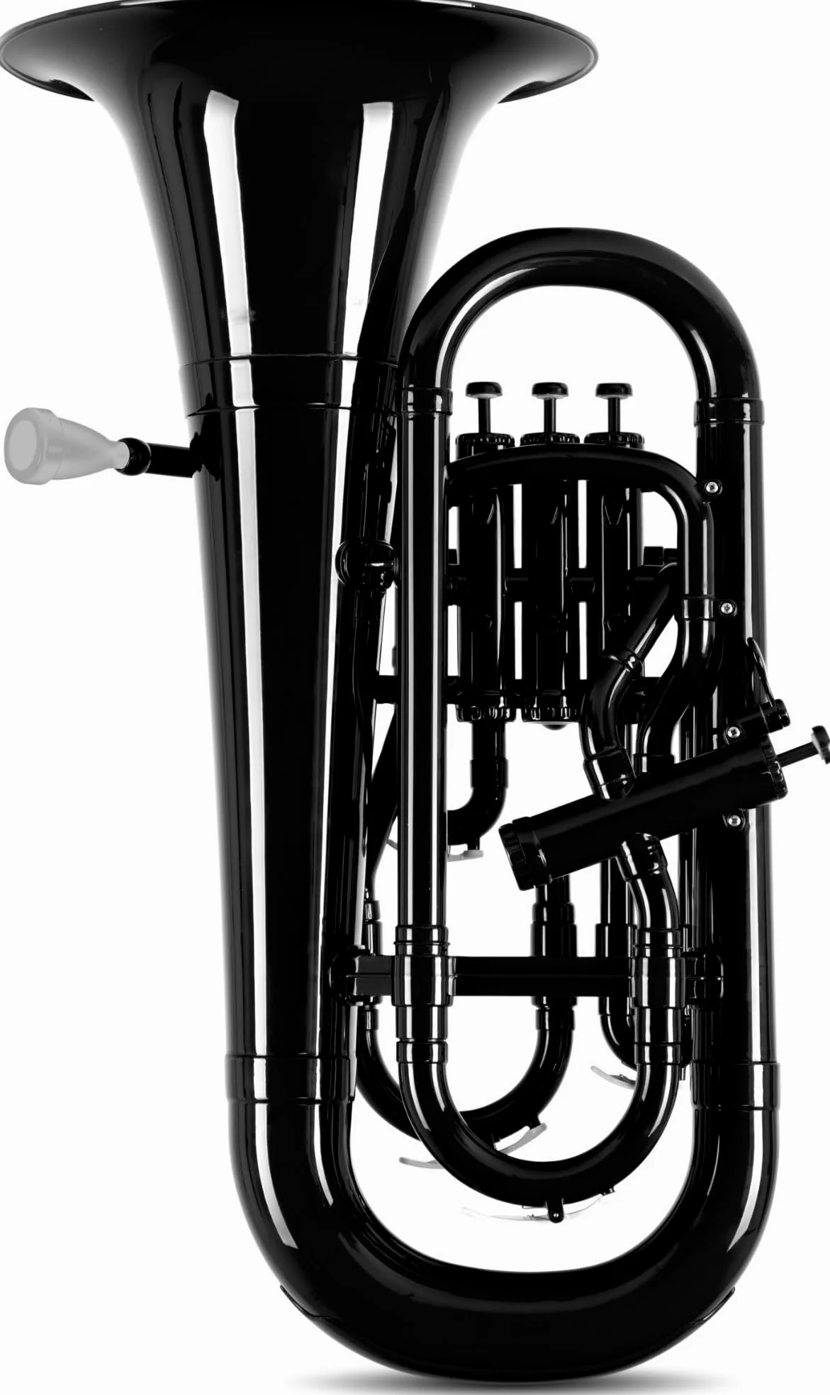 Classic Cantabile MardiBrass Euphonium Bb in plastica - 4 pistoni in alluminio - solo 2,2 kg di peso - con bocchino e custodia - nero