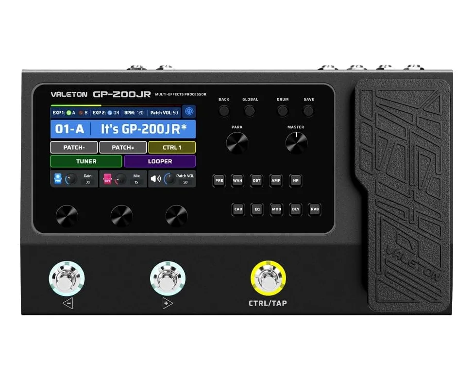 Valeton GP200JR - Processore multi-effetto chitarra - versione più piccola del GP200, stesso DSP ed effetti uguali