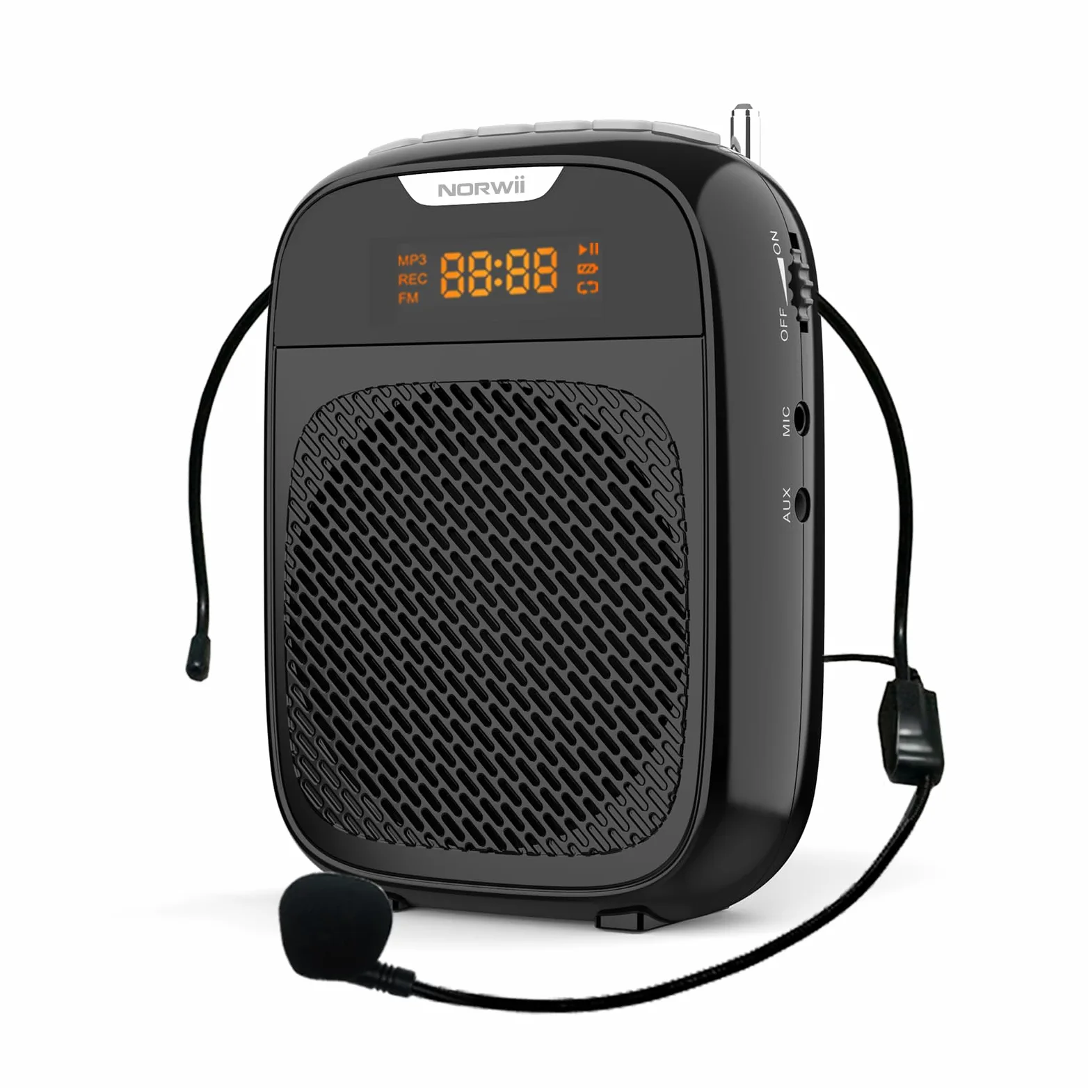 orwii Mini amplificatore vocale portatile ricaricabile Bluetooth altoparlante 4000mAh con microfono con cavo cuffie e vita, PA amplificatore vocale personale per insegnanti, guide