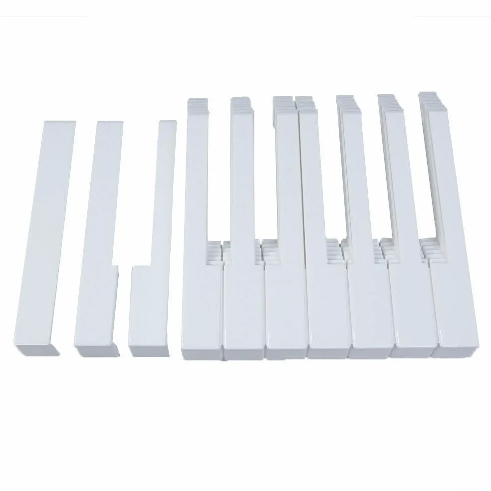 Kit per tastiera pianoforte, set di ricambio per 52/36/88 tasti, nero lucido o bianco (A)