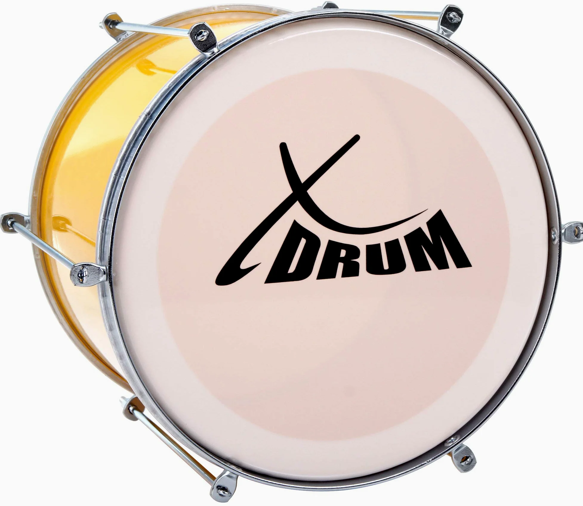XDrum SSD-1210 Repinique Samba Drum - tamburo samba brasiliano - cassa in alluminio - 6 viti di accordatura - dimensioni: 12" x 10" - giallo-verde