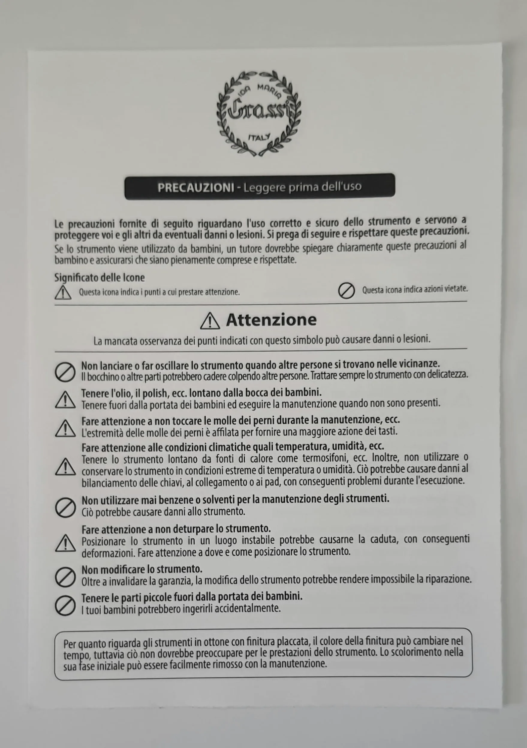 GRASSI SCHOOL Flauto Traverso con MI snodato PRODOTTO CONTROLLATO E MESSO A PUNTO