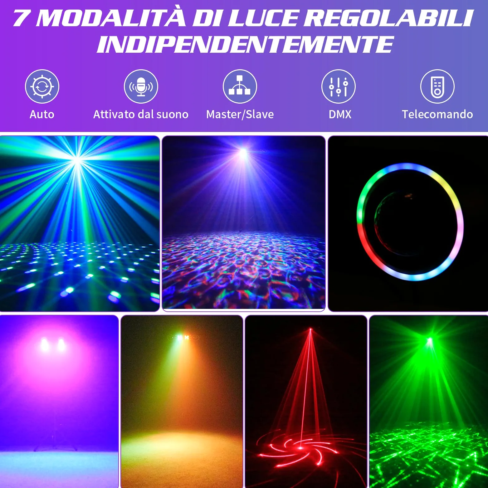 Luce per Feste in Discoteca 7 in 1,Luce per DJ con Treppiede Telescopico e Borsa per il Trasporto,Luce Stroboscopica per Feste con Telecomando Adatta per Natale in Casa Discoteca,Halloween