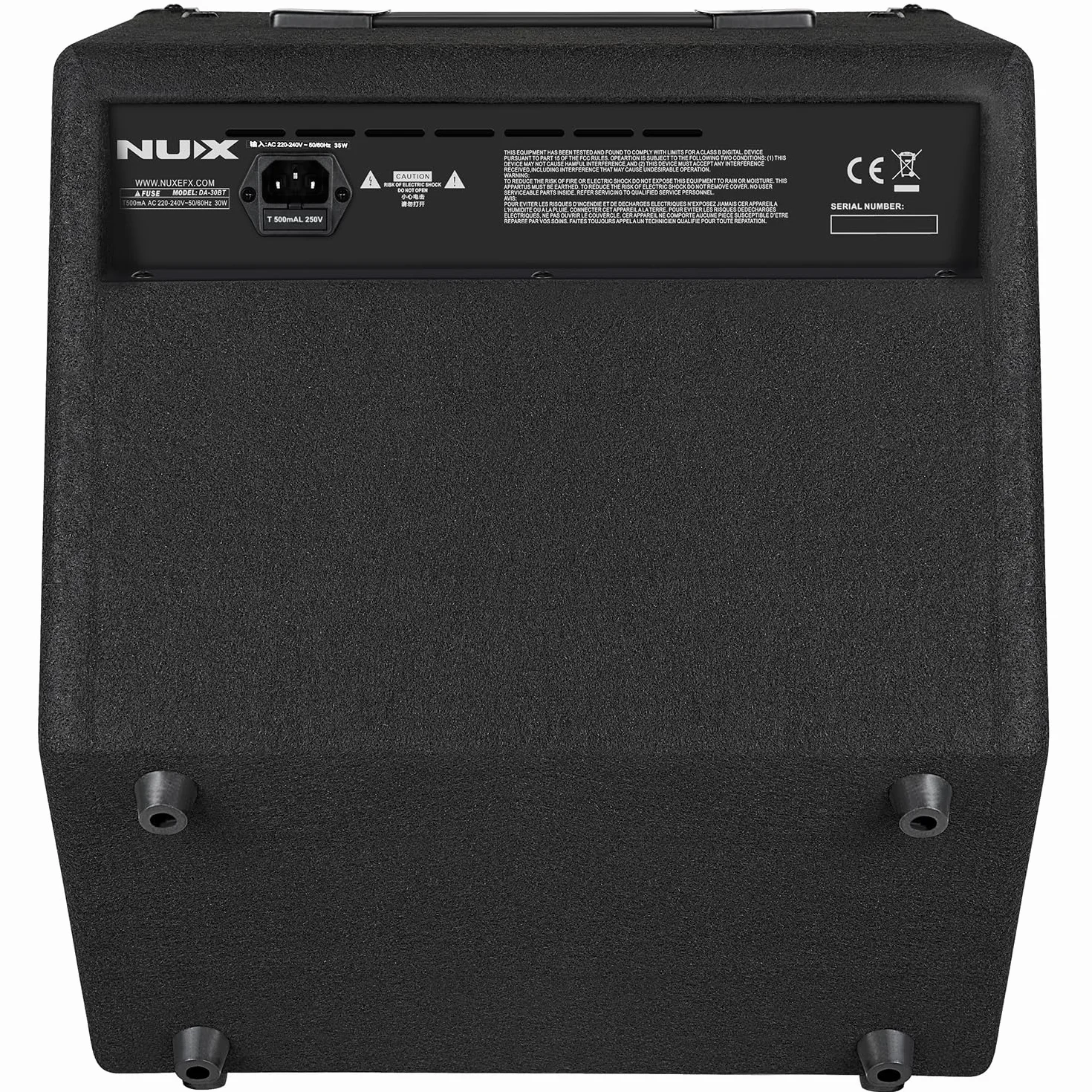 NUX DA-30BT - Altoparlante per batteria, amplificatore per monitor personale, 30 Watt, portatile, Bluetooth per batteria elettronica