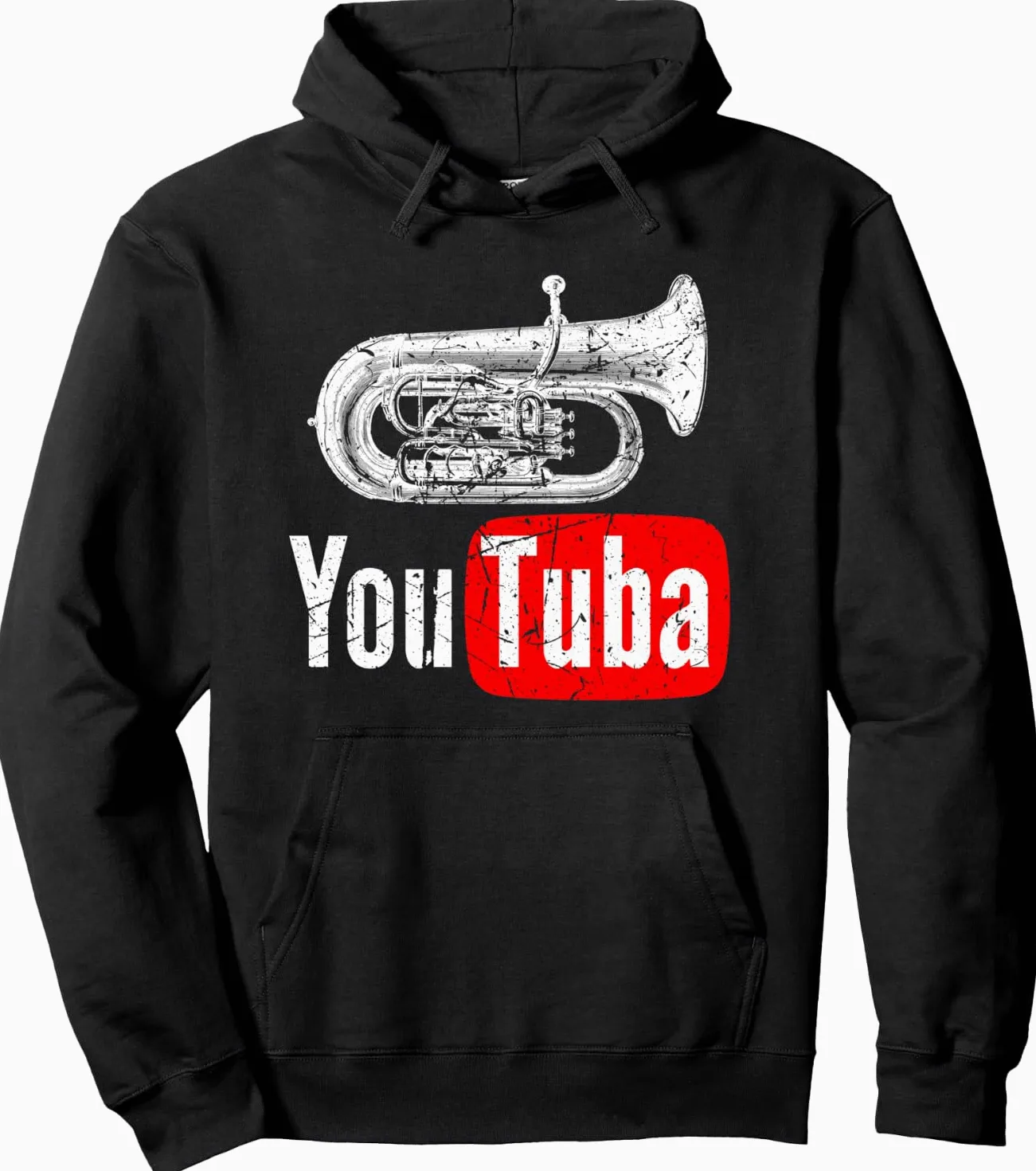 You Tuba divertente fascia da marcia vintage Tuba Euphonium Felpa con Cappuccio
