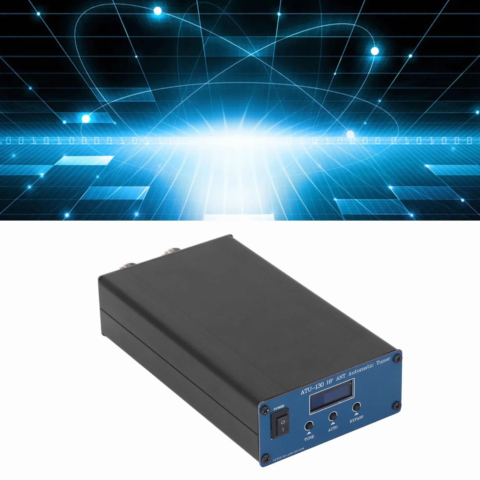 ATU-130 Accordatore D'antenna Automatico Micro Onde Corte da 200 W 1,8-50 MHz, 10-15 V CC con Display OLED, Ampia compatibilità di Frequenza e Alimentazione, Sintonizzatore