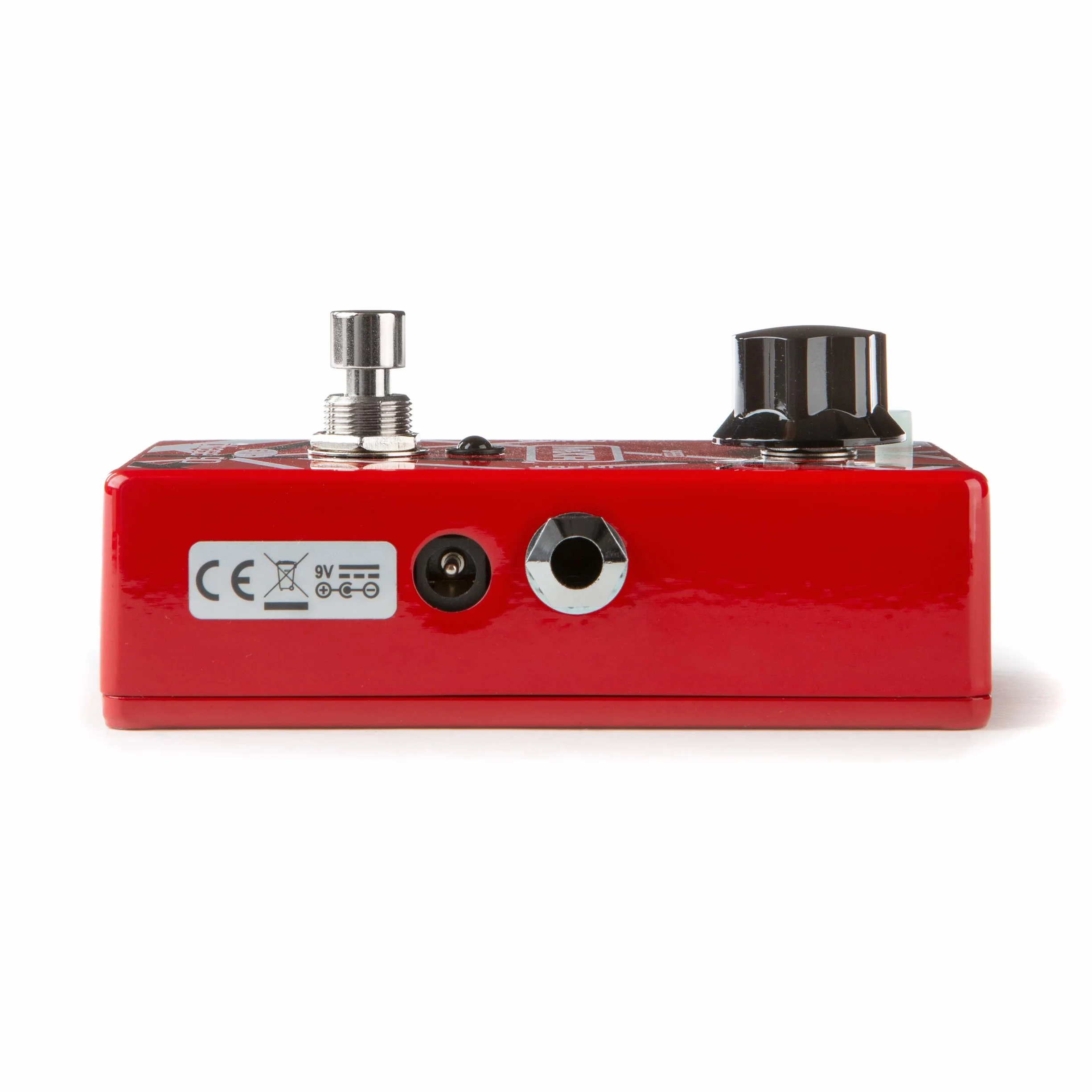 MXR - EVH90 PHASE 90 RED - Pedale Phaser per chitarra elettrica, Design Edward Van Halen, Grafica Strisce rosse-bianco-nere, Controllo velocità, Switch script/logo, Led blu