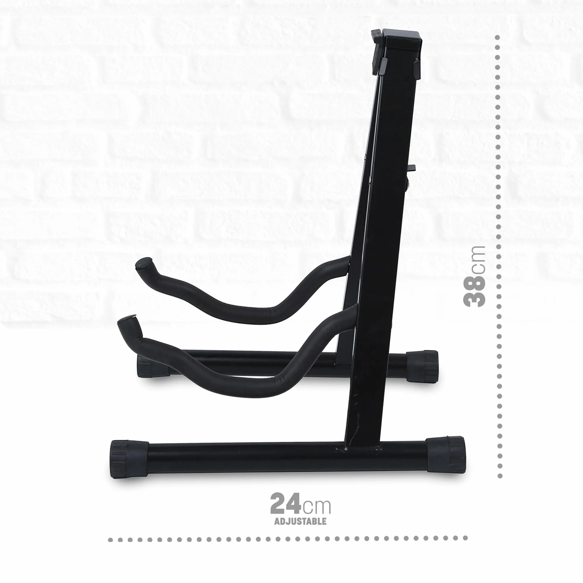 KEPLIN Supporto per chitarra con telaio A (nero) Supporto pieghevole per chitarra elettrica, supporto universale per chitarra elettrica, adatto a tutte le chitarre acustiche elettriche e bassi A