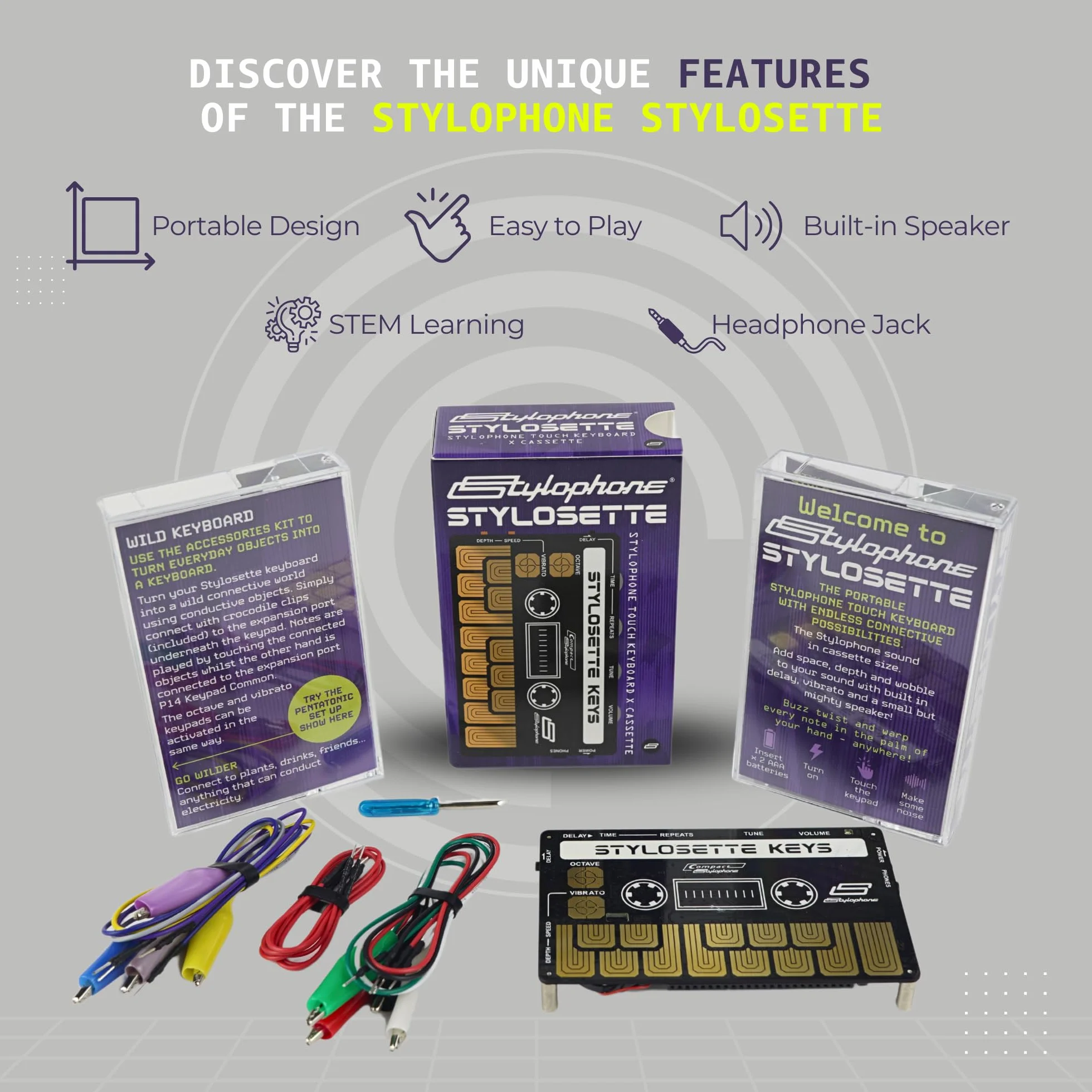 Stylophone Stylosette - Touch Keyboard x Cassette Mini Synth