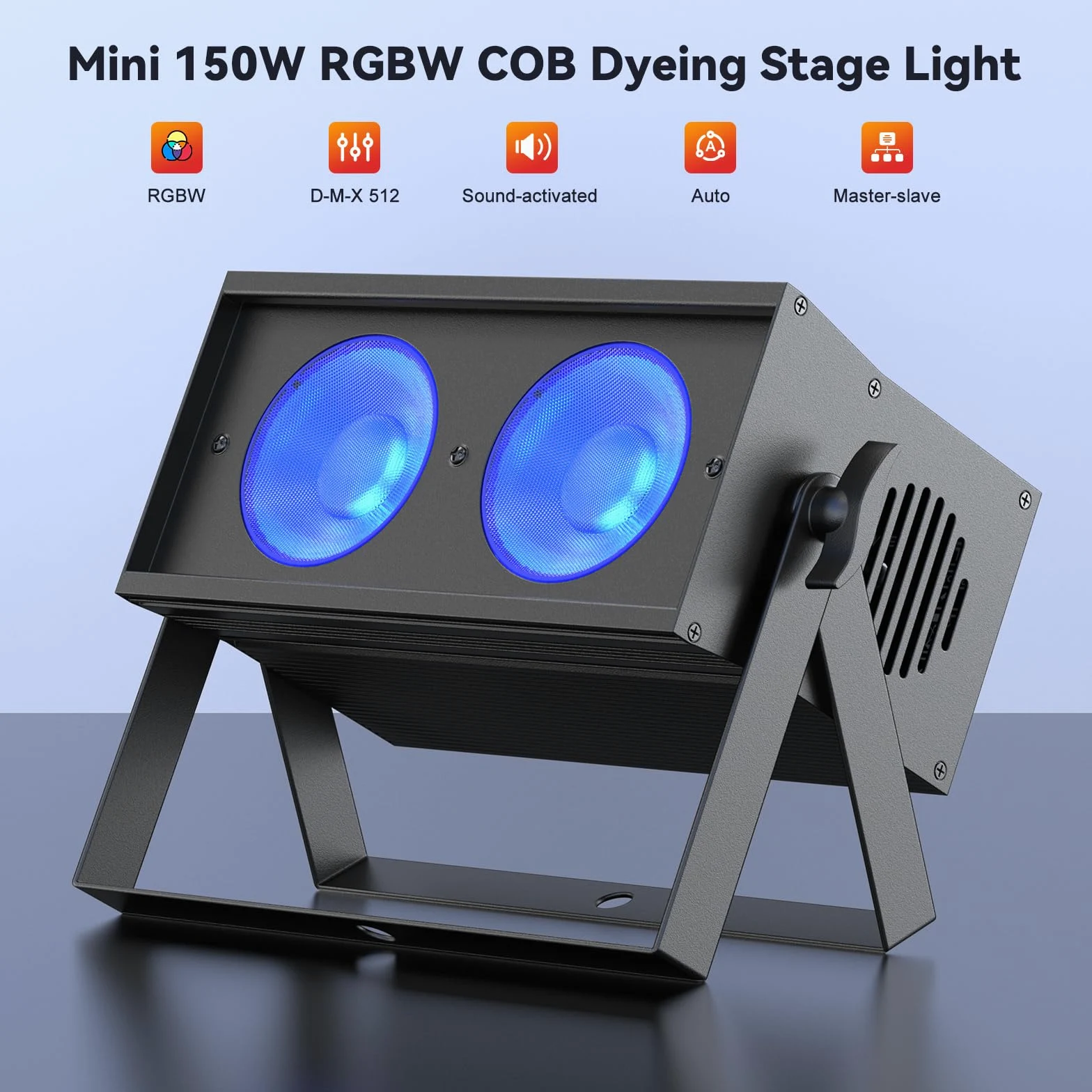 4PCS 150W COB LED Fari RGBW Luci da Palco 8CH Faretto Luci Discoteca per Festa Bar Matrimonio Teatro illuminazione Effetti