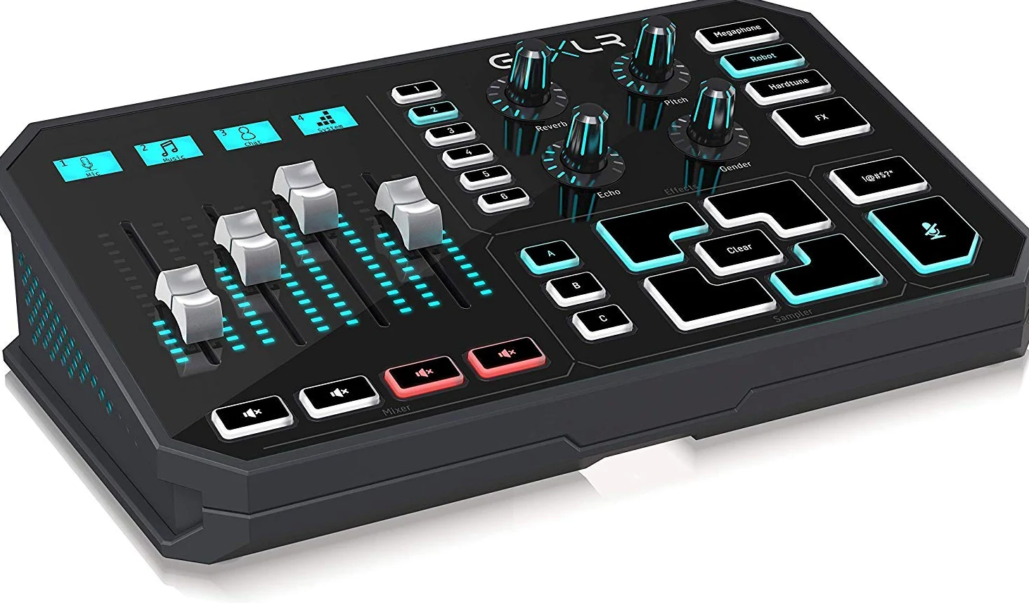 TC Helicon GoXLR Rivoluzionaria piattaforma di trasmissione online con mixer a 4 canali, fader motorizzati, scheda audio ed effetti vocali, ufficialmente supportata su Windows