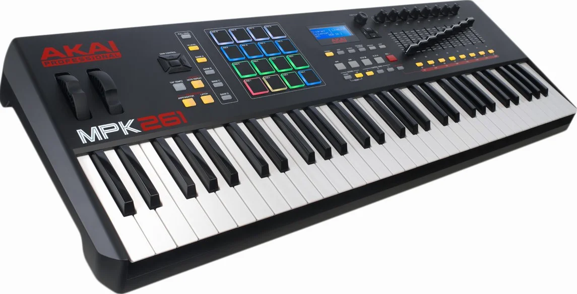 AKAI Professional MPK261 - Tastiera MIDI Controller con 61 Tasti Semi-Pesati, Controlli MPC + Software