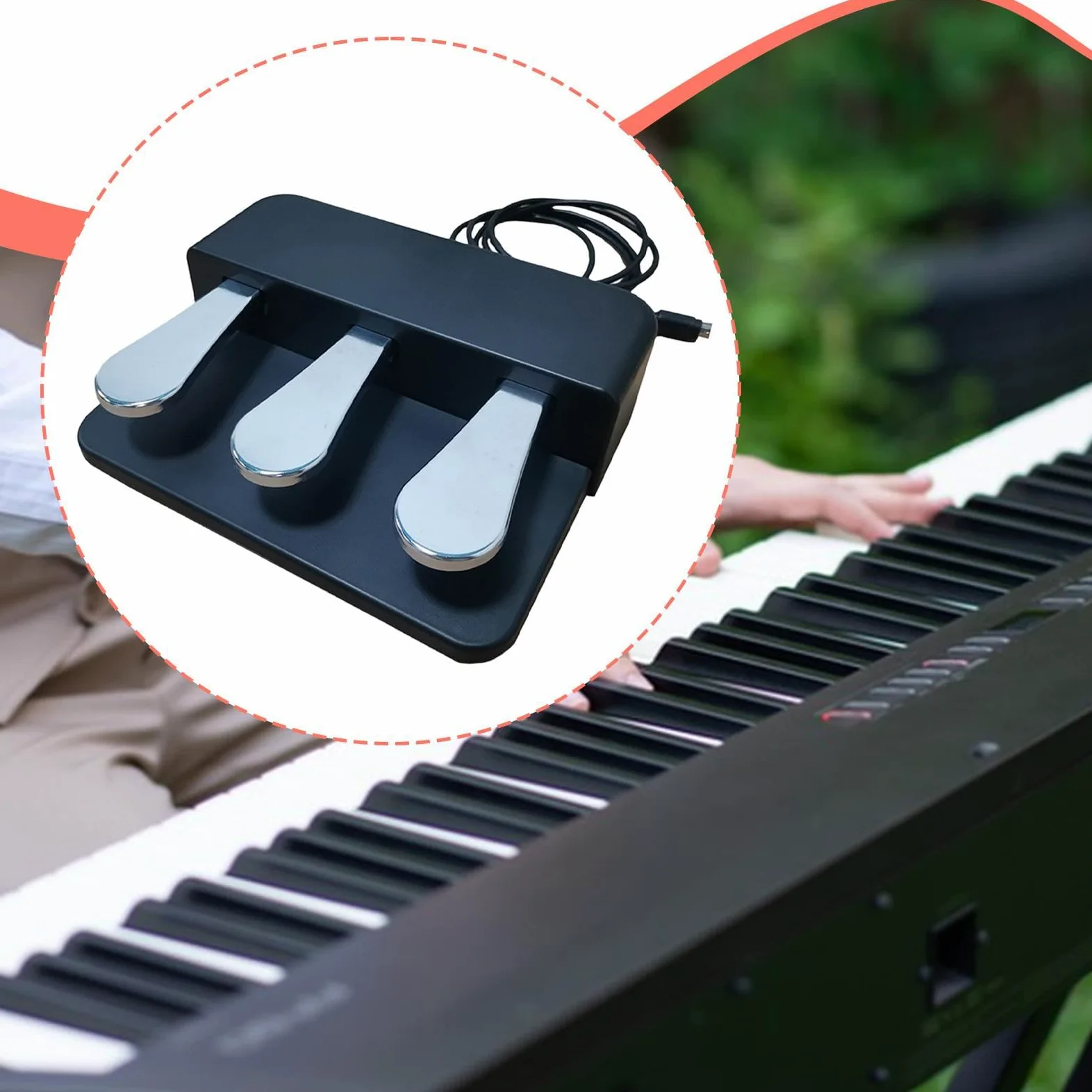 3 Accessori per Pedaliera per Strumenti Professionali, Pedali Soft, Sostenuti E Sustain di Ricambio per Pianoforti E Tastiere Digitali