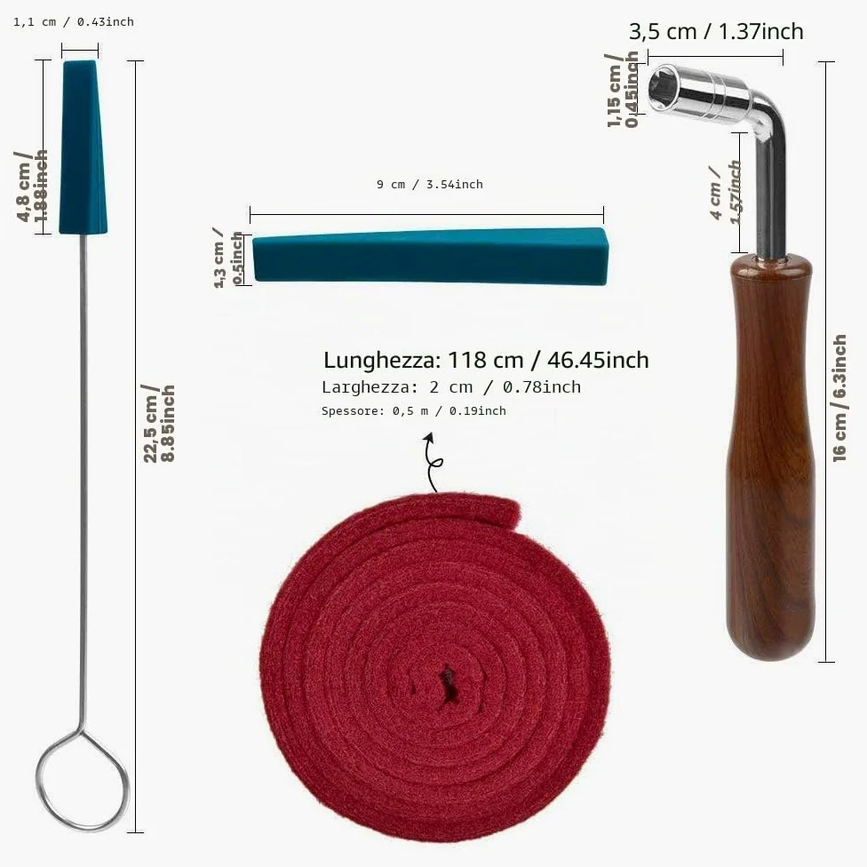 Kit di strumenti per accordatore di pianoforti, Sopito kit di accordatura per pianoforte professionale