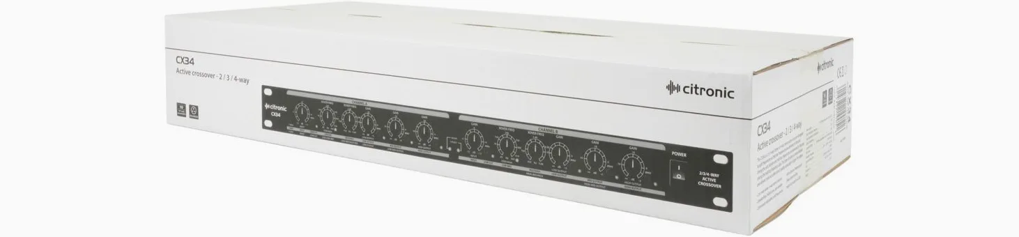 Citronic CX34 2/3/4Way Active Crossover