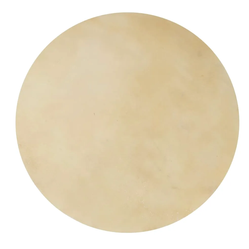 Testa di Bufalo in Pelle Forma Rotonda per Tamburo Bongo Africano - 2 Pezzi - Beige