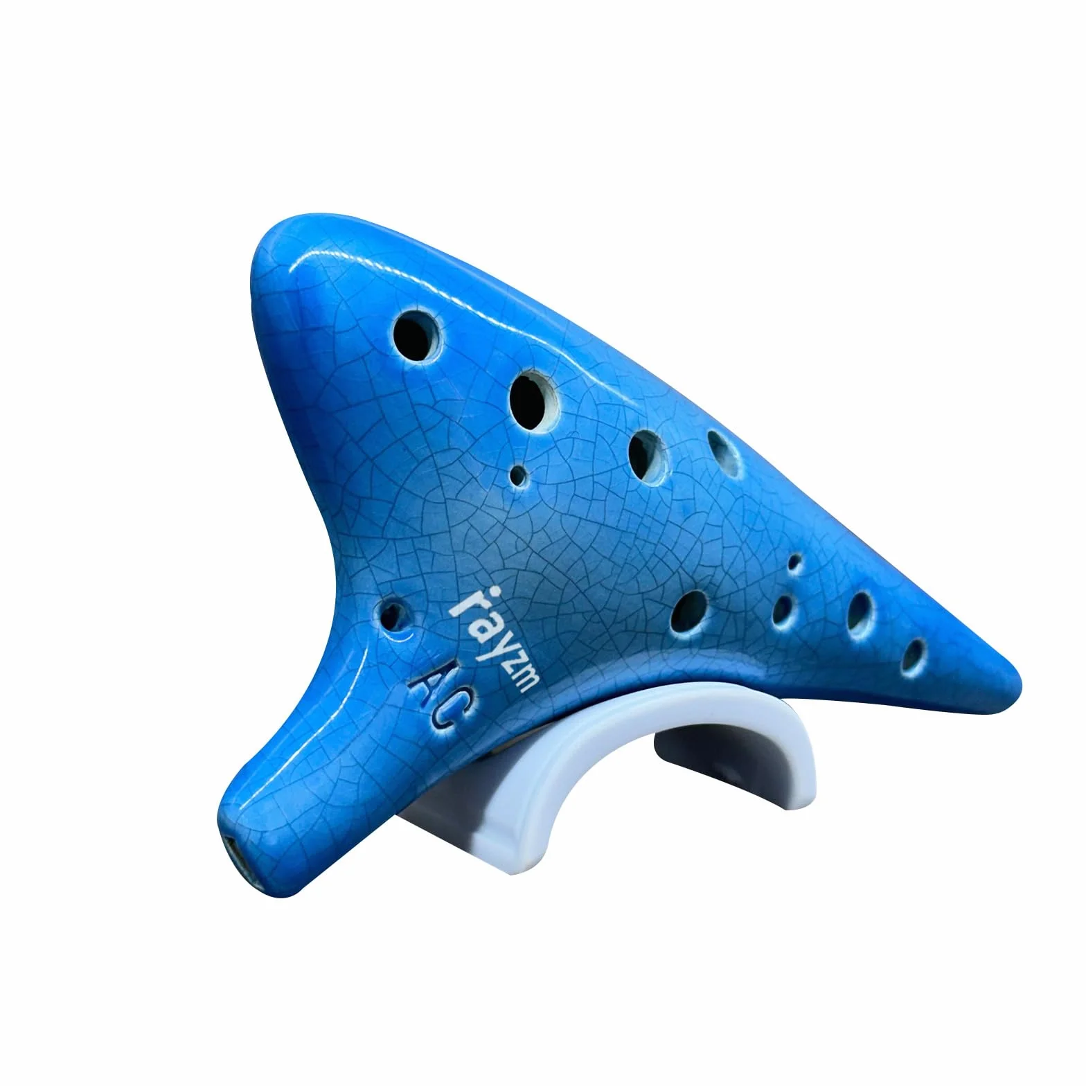 rayzm Ocarina in Ceramica Alto C a 12 Fori, 13 Note in Do Maggiore, Strumento a Fiato Ocarina per Principianti con Borsa Imbottita