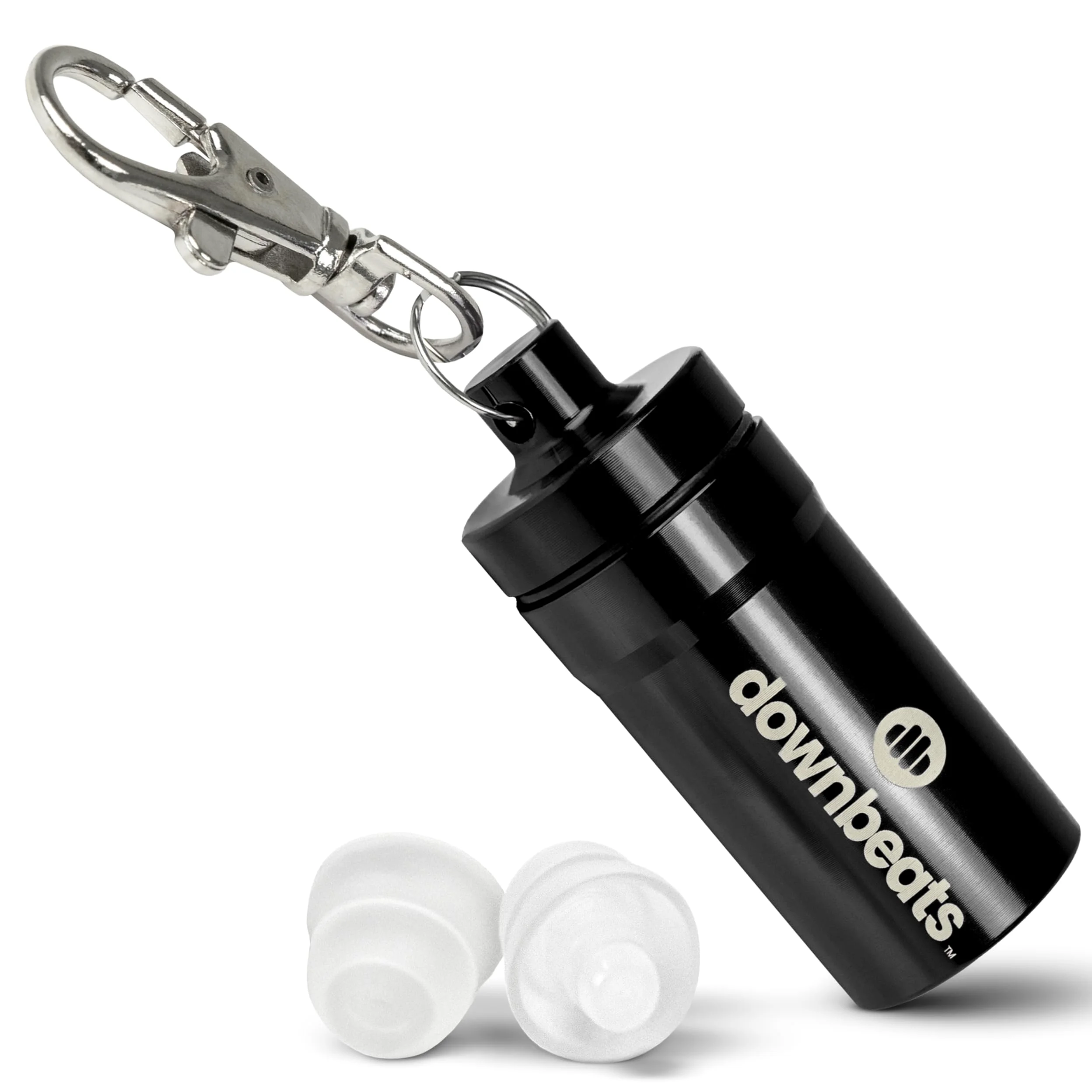 DownBeats Protezione dell'udito riutilizzabile ad alta fedeltà: tappi per le orecchie per concerti, musica, musicisti, DJ e club (nero)