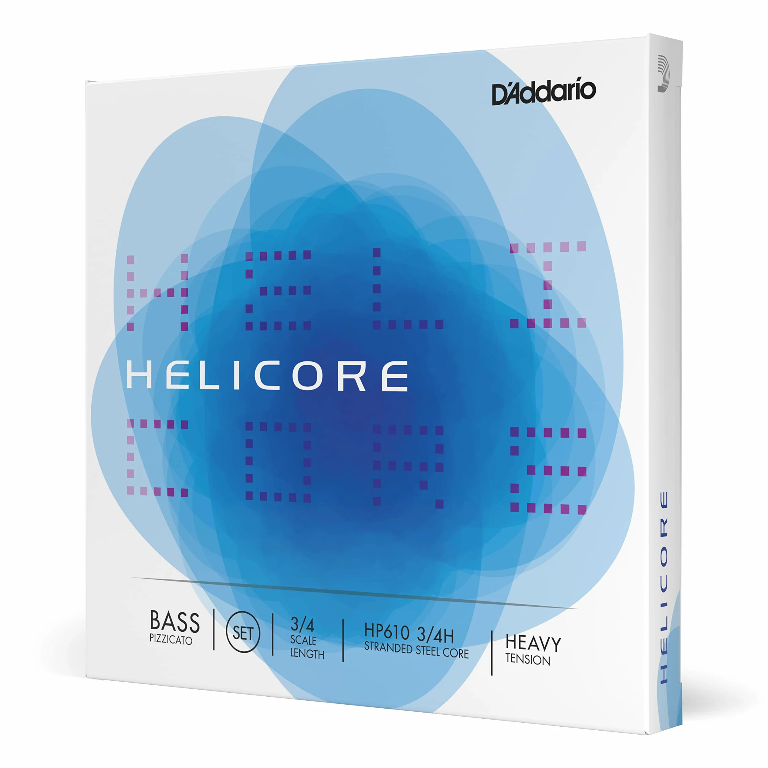 Set di corde D'Addario Helicore Pizzicato per contrabbasso, scala 3/4, tensione forte