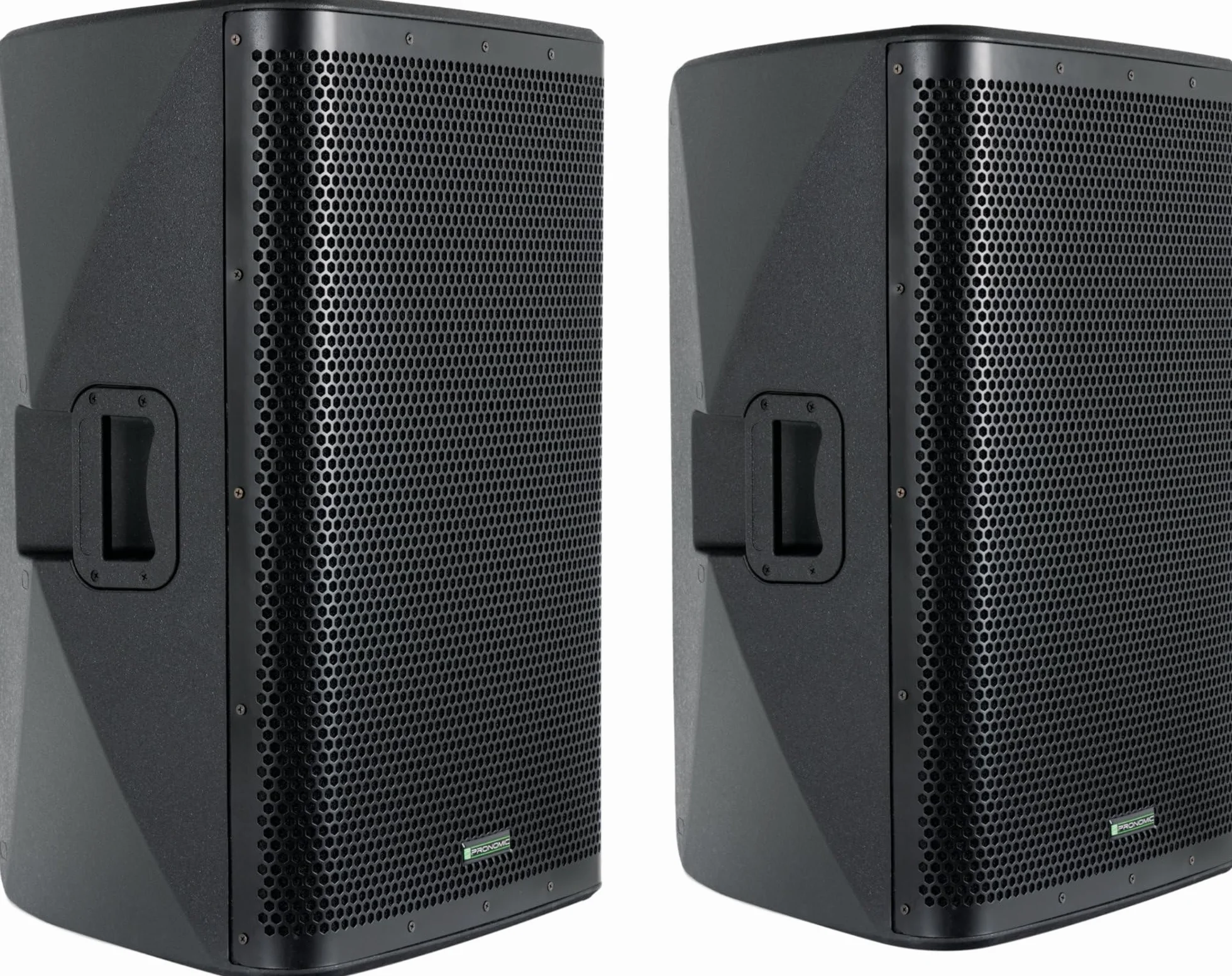 Pronomic C-215 MA - 2x Diffusore attivo a 2 vie con 2 canali - Potenza: 1000 watt - Woofer da 15" + tweeter in titanio da 1,75" - Ricevitore Bluetooth - Alloggiamento pendenza del monitor