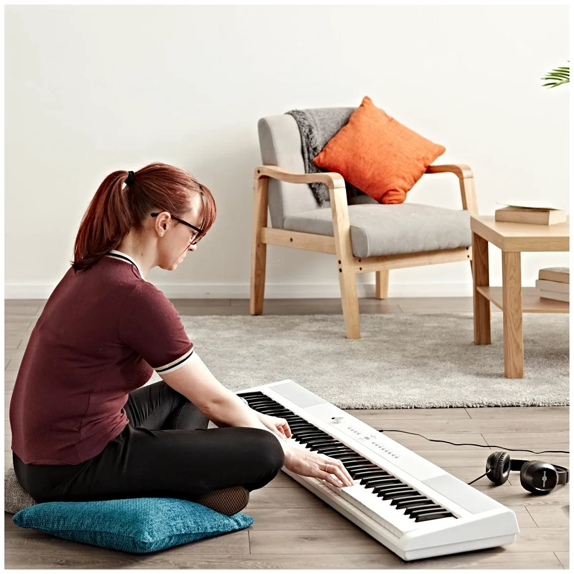 Pianoforte digitale SDP-2 88 tasti pesati bianco con supporto e panca