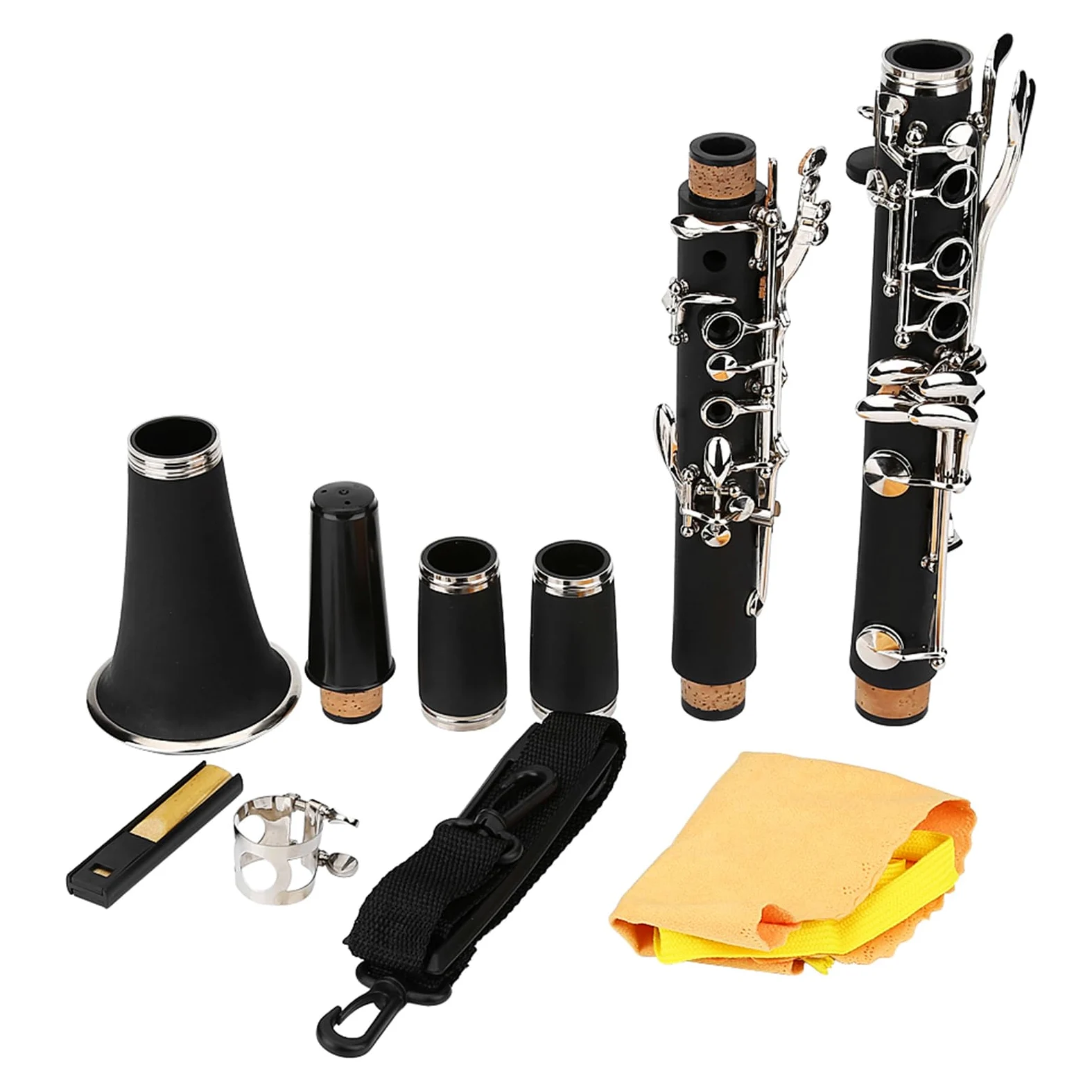 Generic Clarinetto in Bachelite con Tono B Discendente a 17 Tasti per Prestazioni Audio Fluide Nelle Bande Musicali