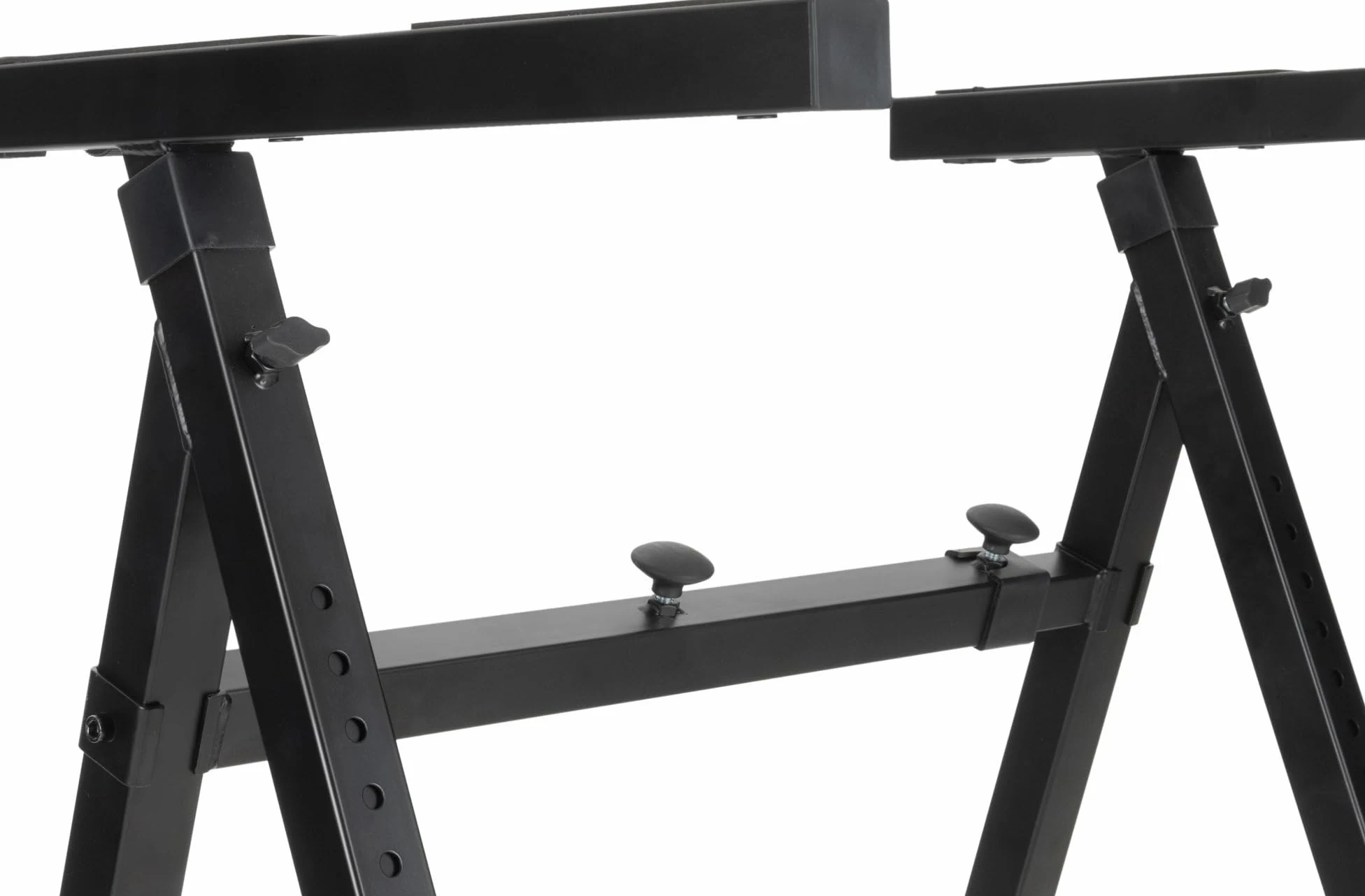 Classic Cantabile KSD-400Pro MK II Supporto Tastiera Pro Set - Supporto Tastiera Regolabile a 2 Livelli - 4 Ruote e Porta Cuffie - Portata Fino a 100 kg - Larghezza e Altezza Regolabili - Nero