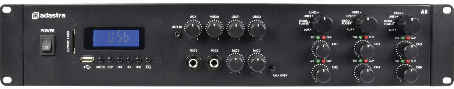 Adastra Amplificatore Multizona A6 Tri Stereo Amplfier 6 x 200W