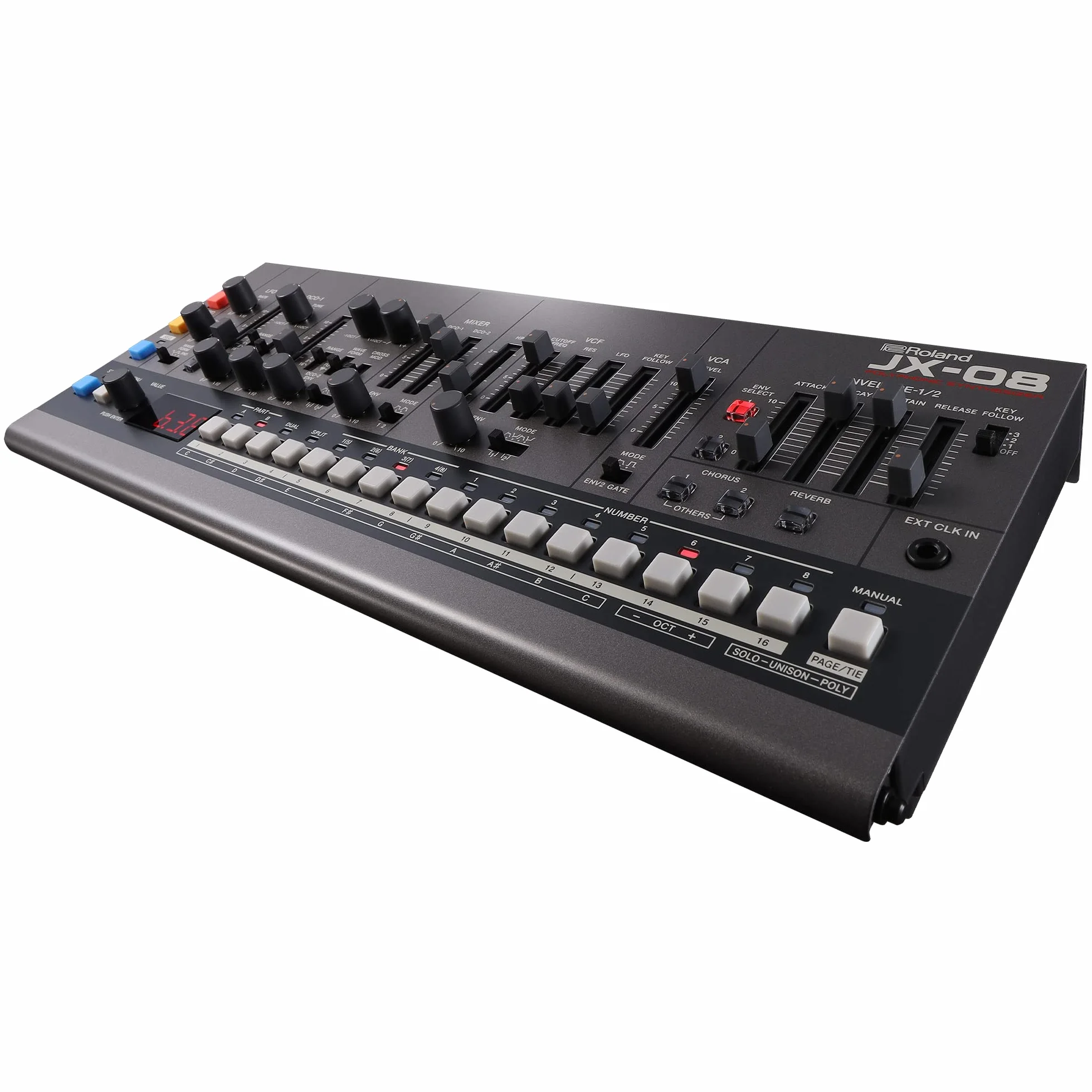 Roland JX-08 Modulo Sonoro Sintetizzatore Boutique – Riedizione Moderna e Compatta del Leggendario Roland JX-8P del 1985 con Nuovi Effetti, Sequencer Polifonico e Molto Altro – Leggero, Portatile