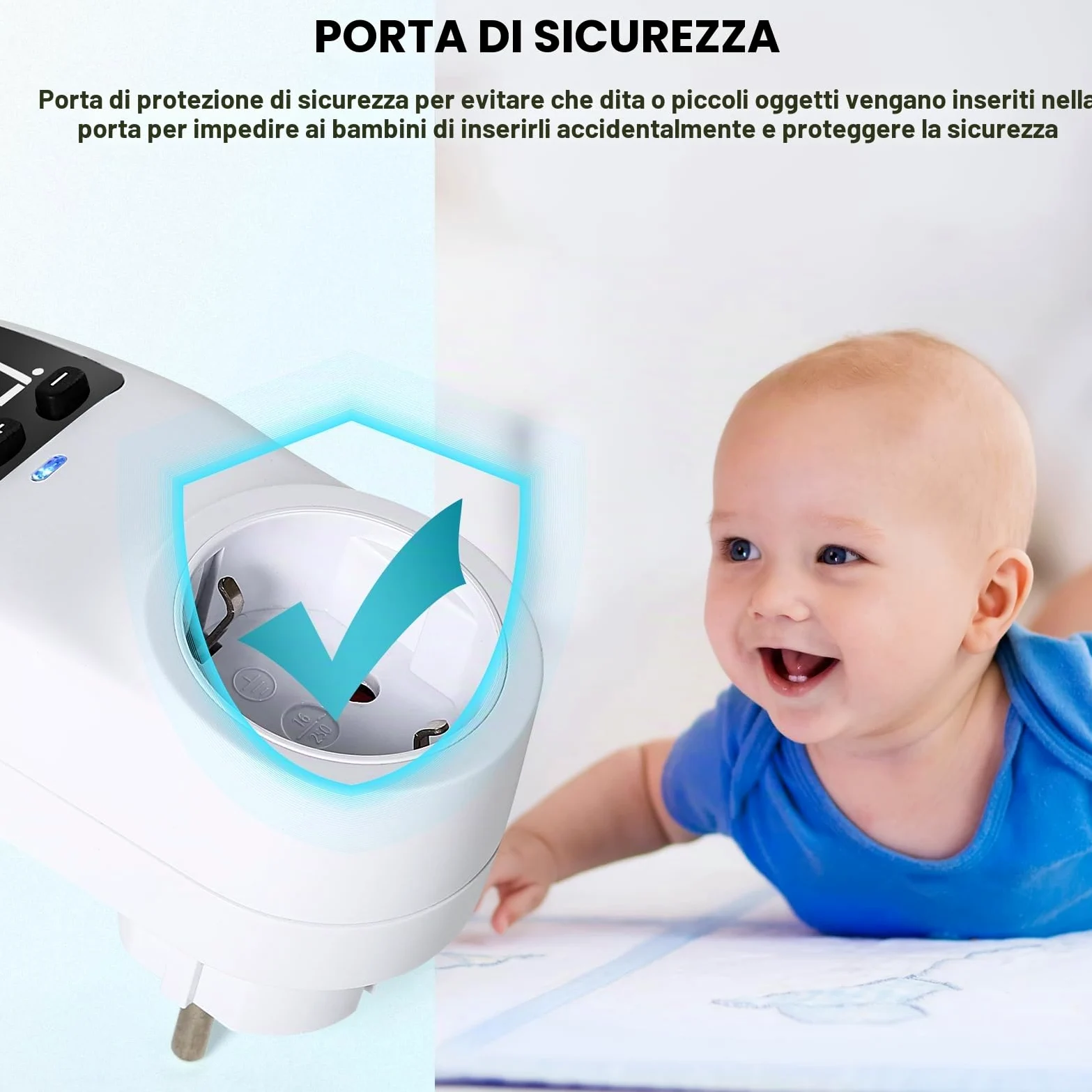 Spina di protezione da tensione, stabilizzatore di tensione dispositivo di protezione da tensione, presa automatica di protezione da tensione AC230V protezione da sovratensione e sottotensione