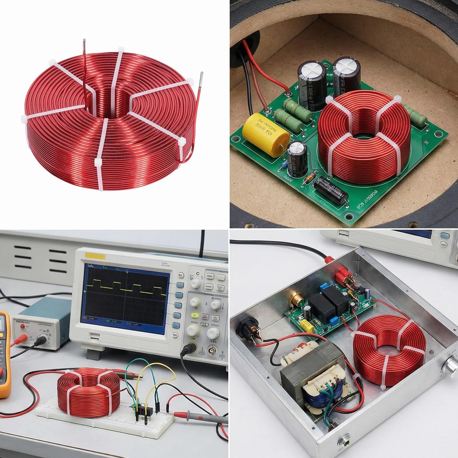 MURYE Induttore calibrato preciso del rame di 1.0mm con anima dell'aria per i sistemi uditivi di crossover con la bobina con anima dell'aria di controllo dell'errore di induttanza ±5%