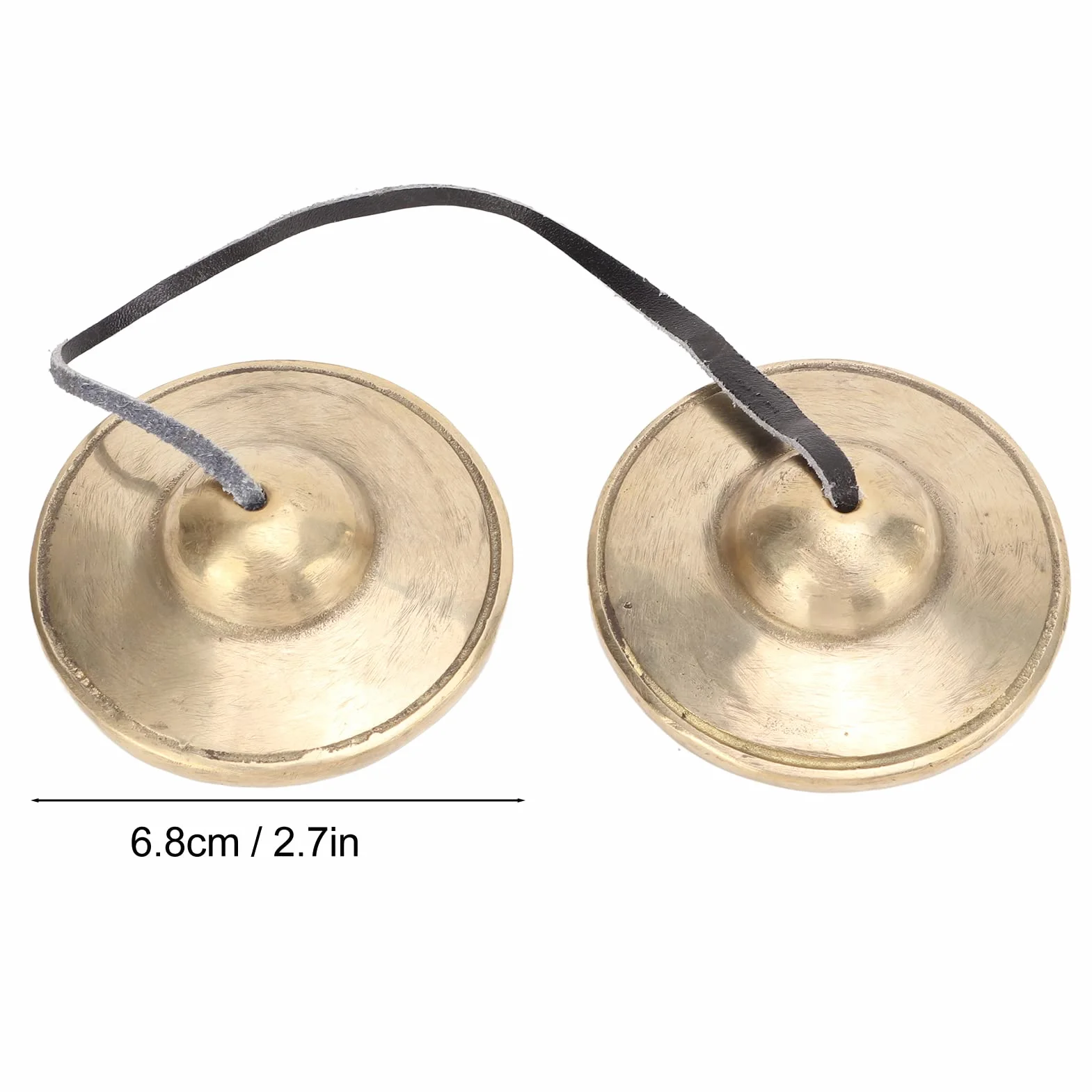Cimbali Tibetani Tingsha Campane da Meditazione, 2.7in in Ottone Forte Penetrazione del Suono Campane Tingsha Cymbals, Leggero Portatile Tingsha Cimbali Campane Om Mane Padme Hum