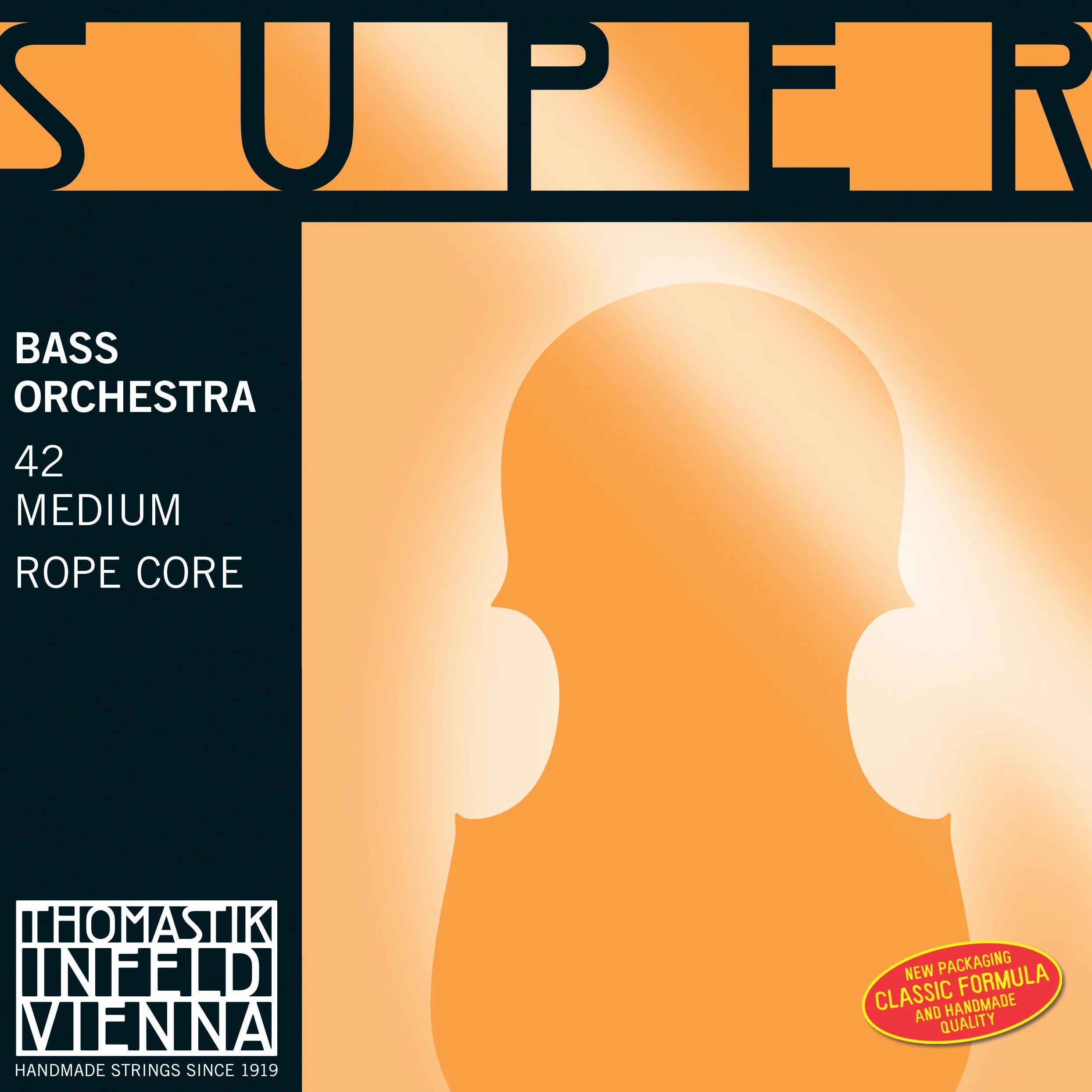 Thomastik Corde per Contrabbasso Superflexible nucleo corda accordo d'orchestra Set 4/4 media per misura a 1100 mm / 43.3"