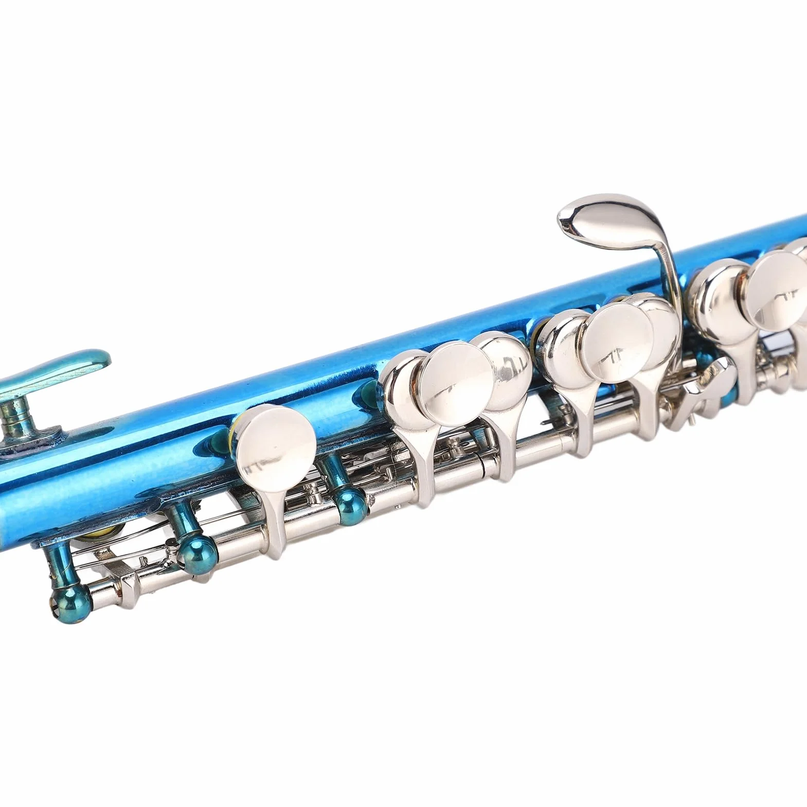 CHICIRIS Piccolo Flauto Blu in Cupronichel, Strumento per Principianti di Alta qualità con Buca Disegnata con Precisione per la Massima qualità del Suono, Uso a Lungo Termine, Adatto Come